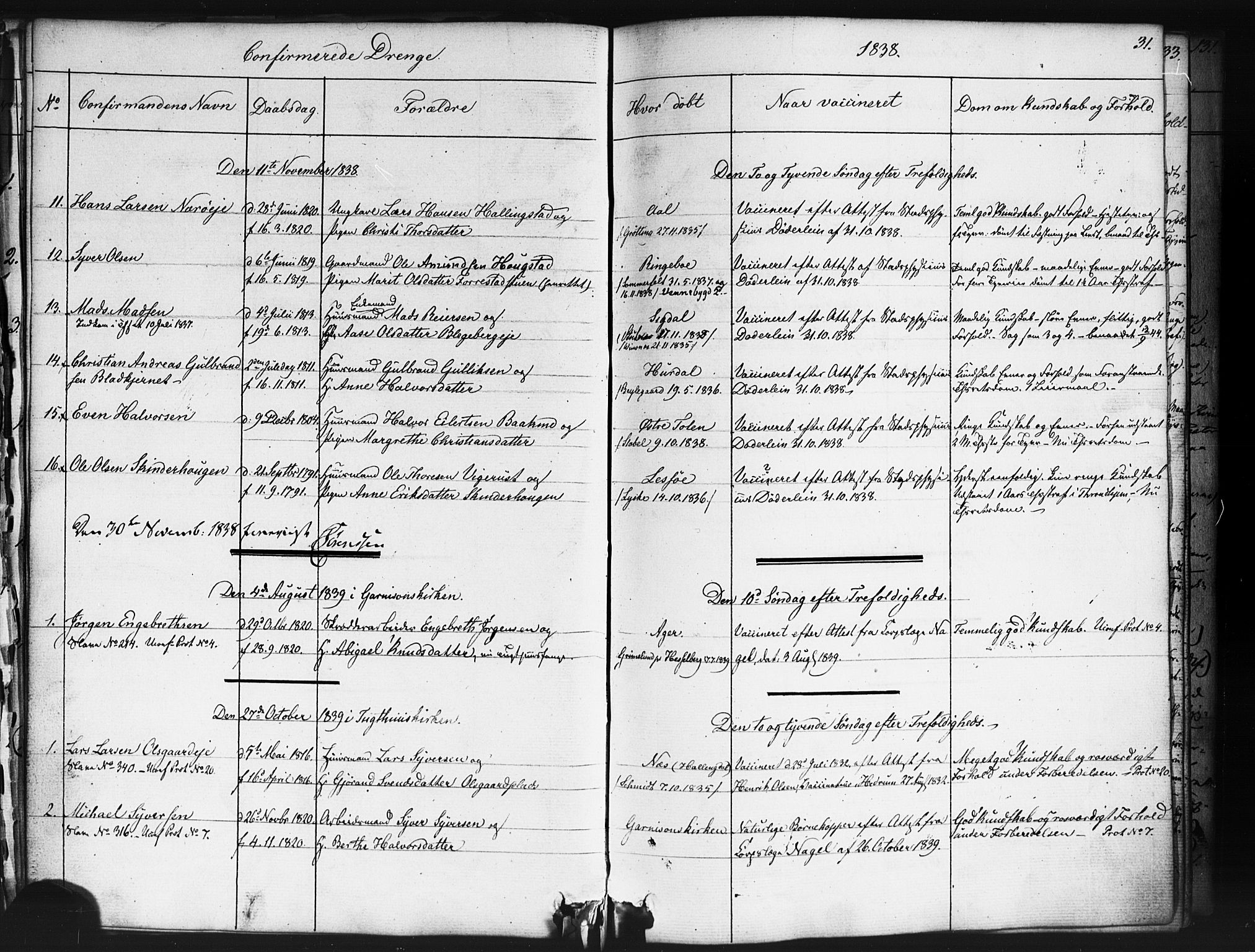 Kristiania tukthusprest Kirkebøker, SAO/A-10881/F/Fa/L0003: Parish register (official) no. 3, 1831-1865, p. 31