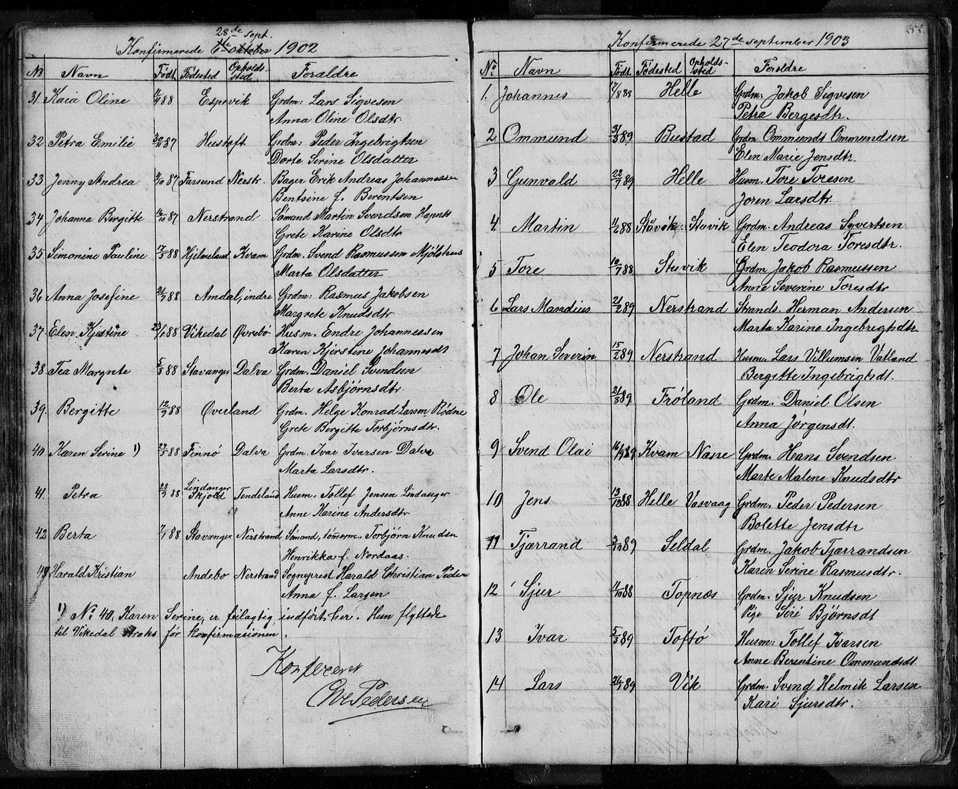 Nedstrand sokneprestkontor, SAST/A-101841/01/V: Parish register (copy) no. B 3, 1848-1933, p. 252