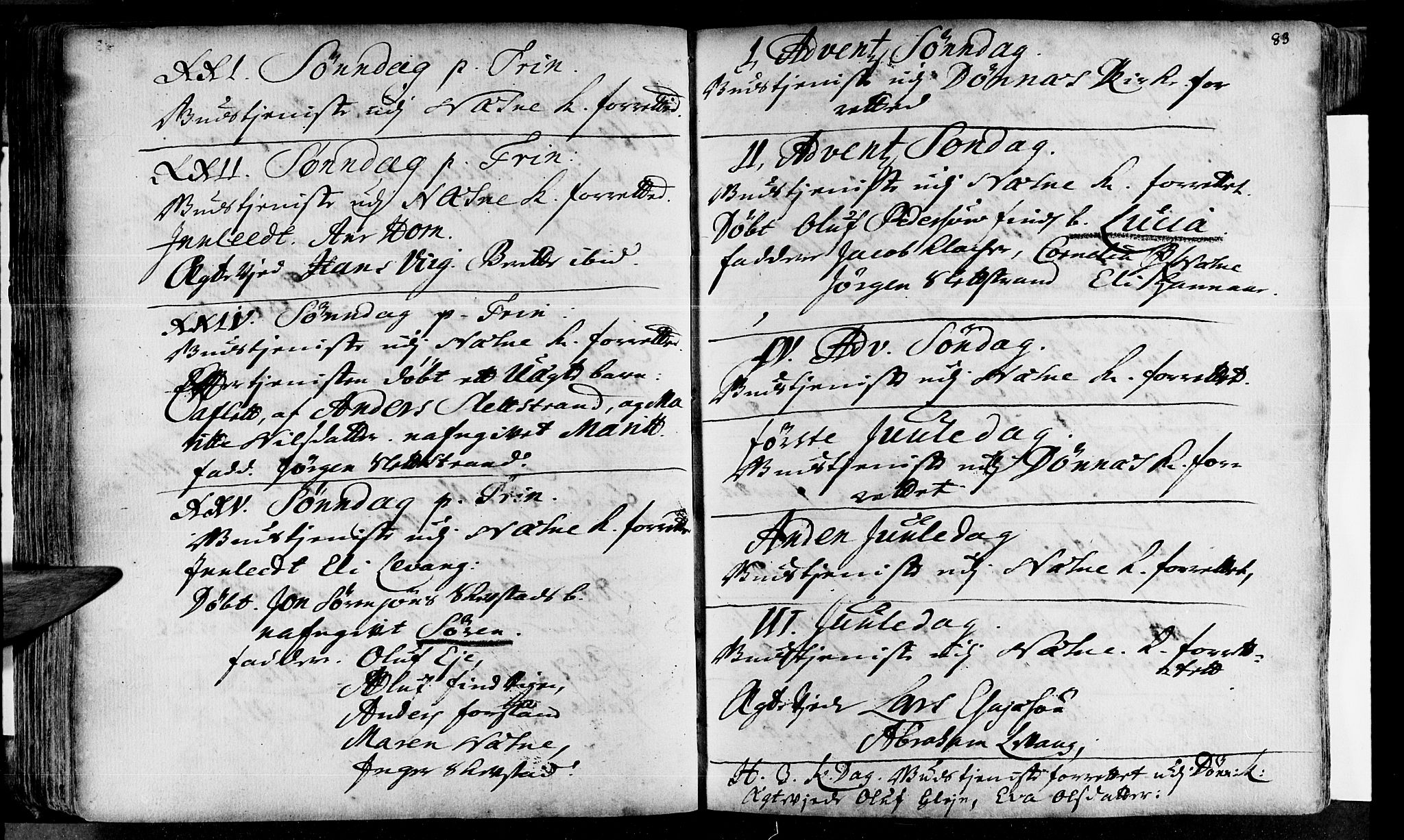 Ministerialprotokoller, klokkerbøker og fødselsregistre - Nordland, AV/SAT-A-1459/838/L0542: Parish register (official) no. 838A01, 1704-1737, p. 83
