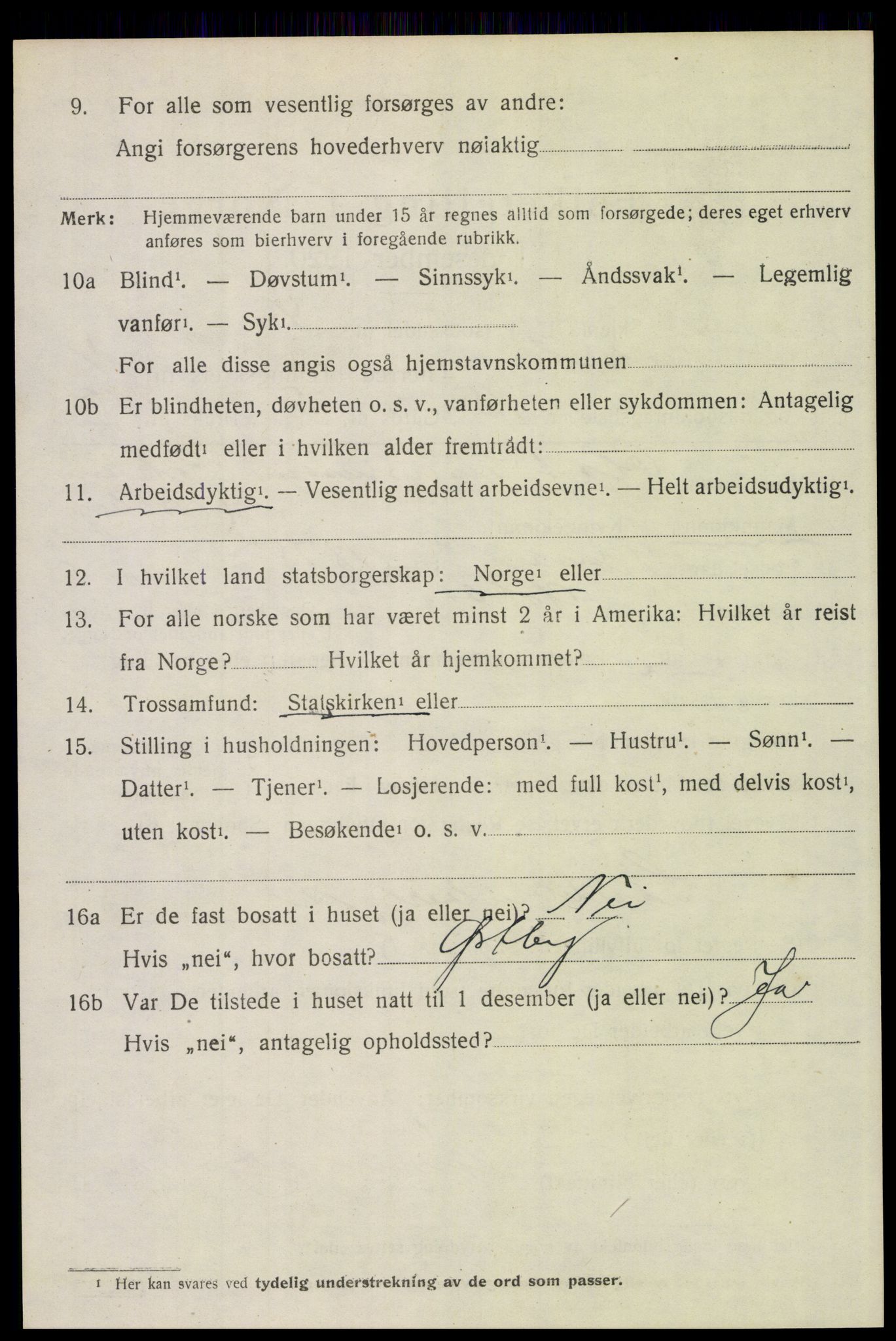 SAH, 1920 census for Trysil, 1920, p. 4290