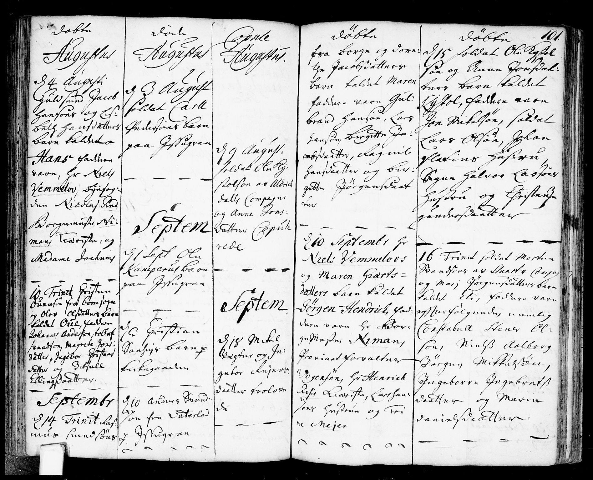 Fredrikstad prestekontor Kirkebøker, AV/SAO-A-11082/F/Fa/L0001: Parish register (official) no. 1, 1717-1731, p. 101