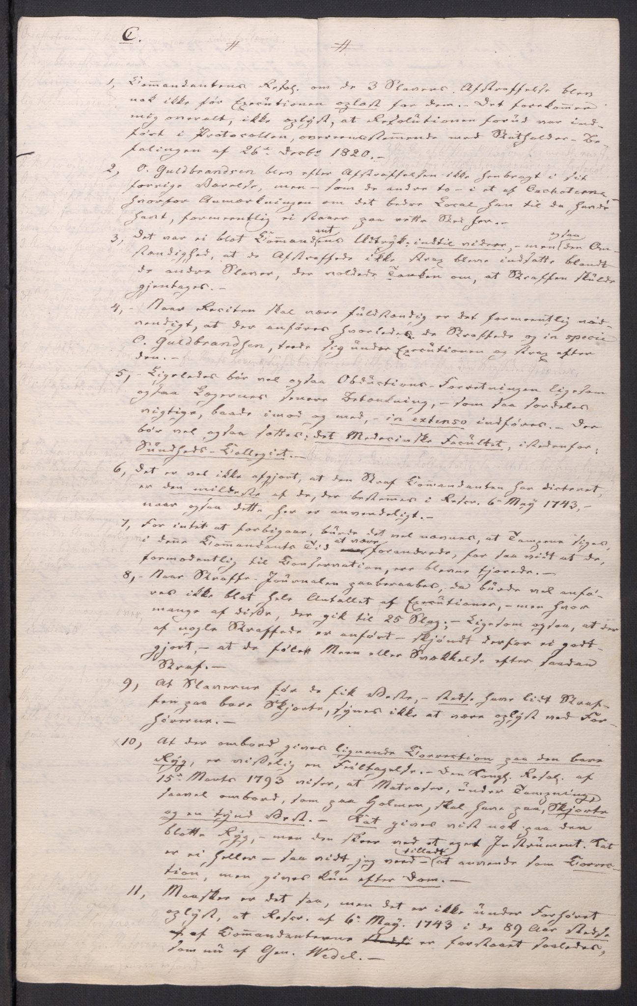 Motzfeldt-familien, AV/RA-PA-0234/D/L001b/0009: -- / "Til de trykte Optegnelser", 1821-1836