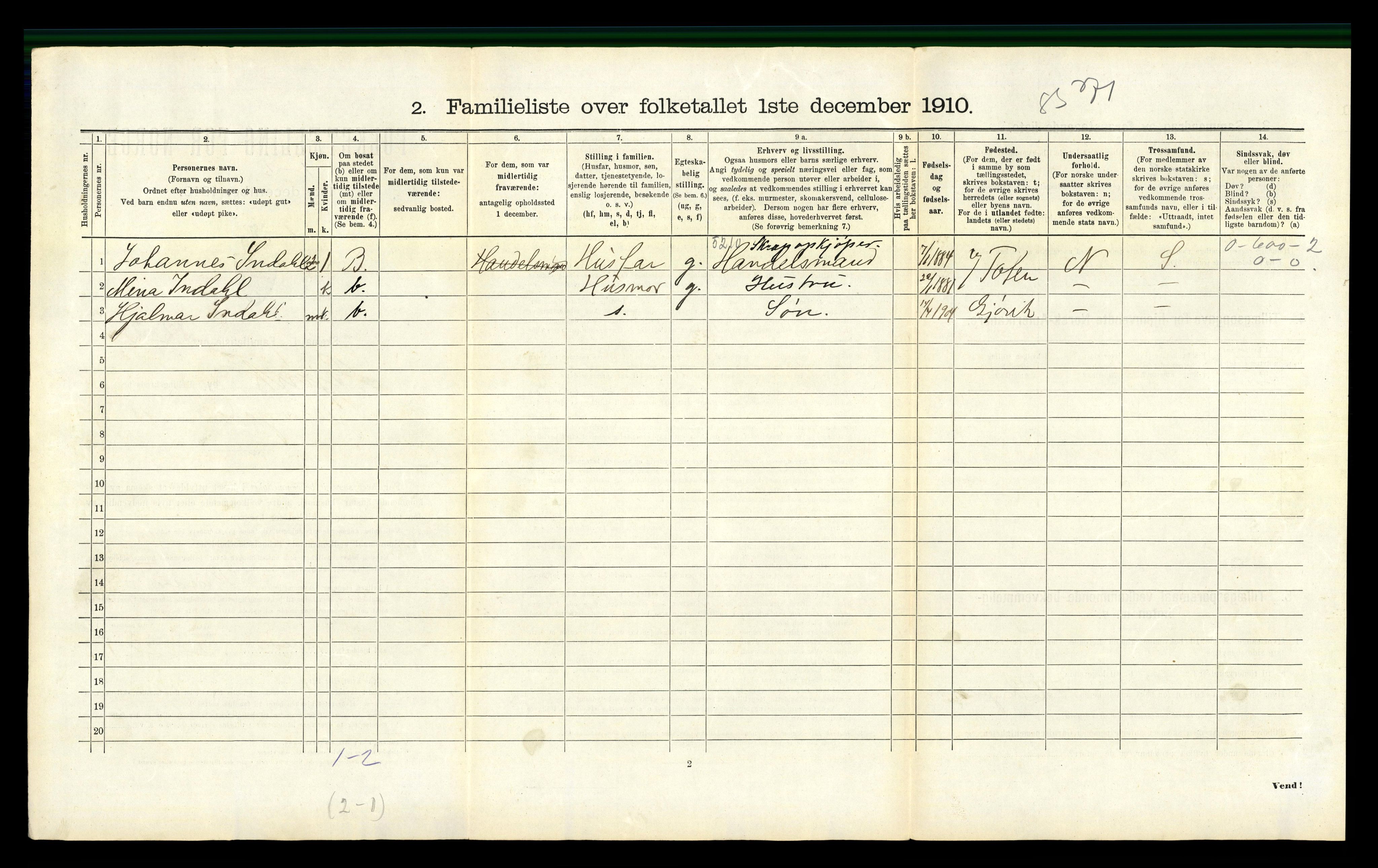 RA, 1910 census for Gjøvik, 1910, p. 1359