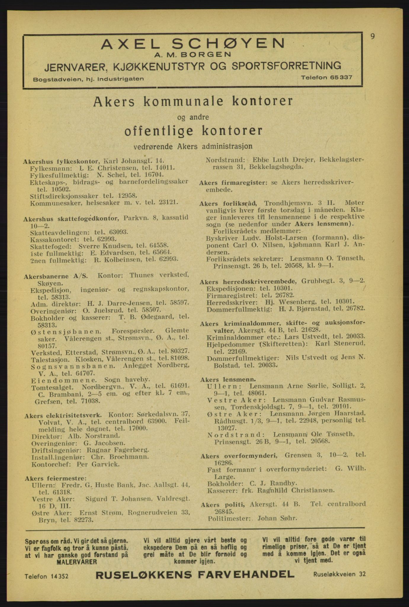 Aker adressebok/adressekalender, PUBL/001/A/005: Aker adressebok, 1934-1935, p. 9