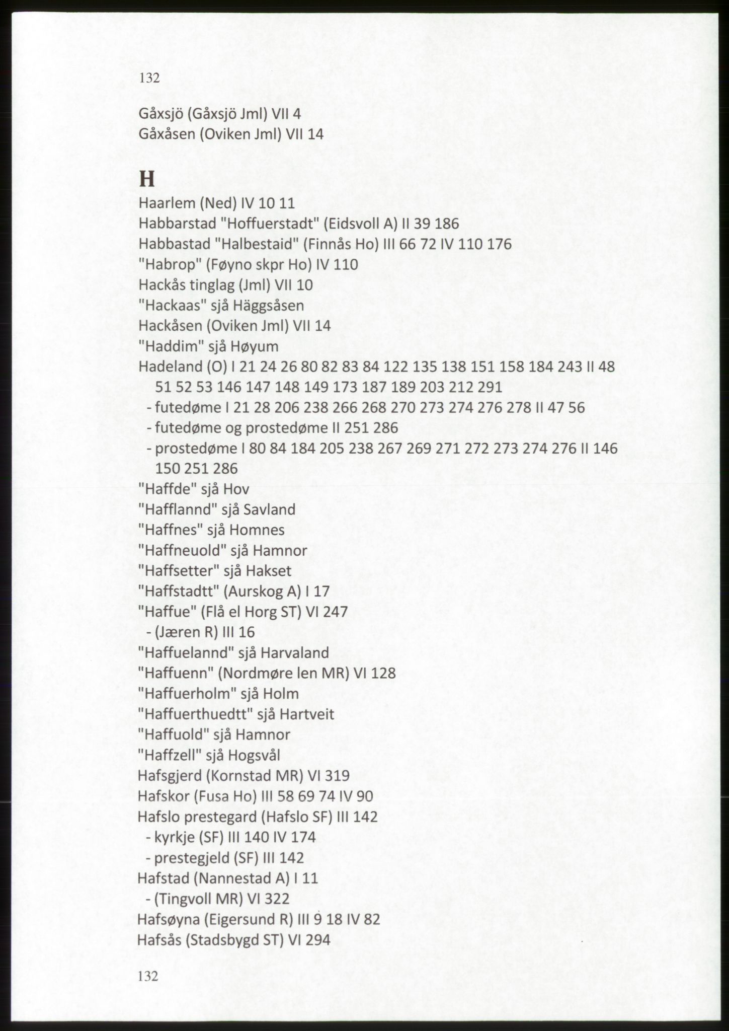 Publikasjoner utgitt av Arkivverket, PUBL/PUBL-001/C/0009: Stedsnavnregister, 1548-1567, p. 132