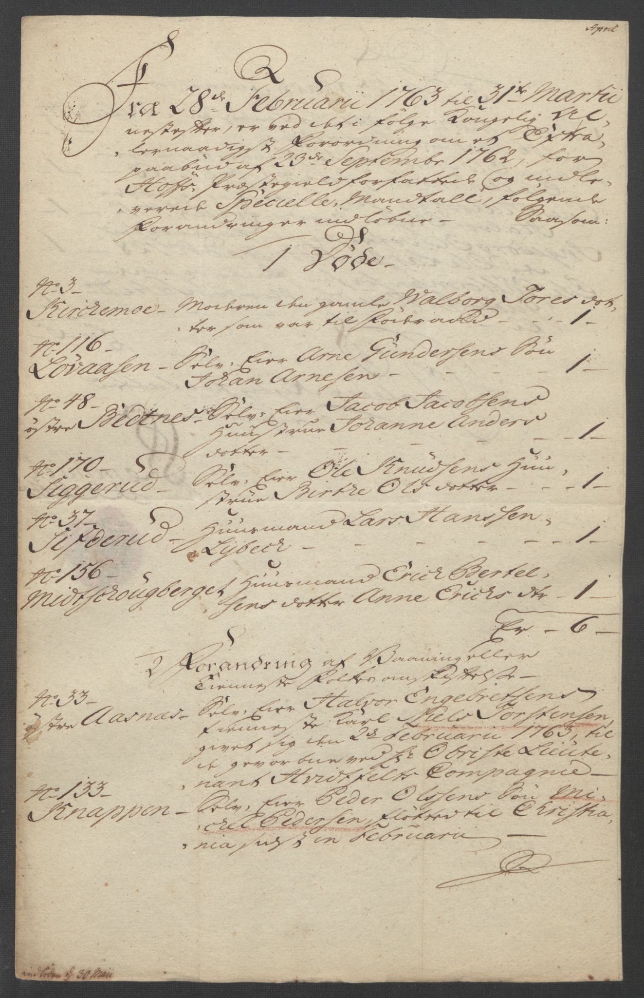 Rentekammeret inntil 1814, Reviderte regnskaper, Fogderegnskap, AV/RA-EA-4092/R14/L0959: Ekstraskatten Solør og Odal, 1763-1770, p. 126