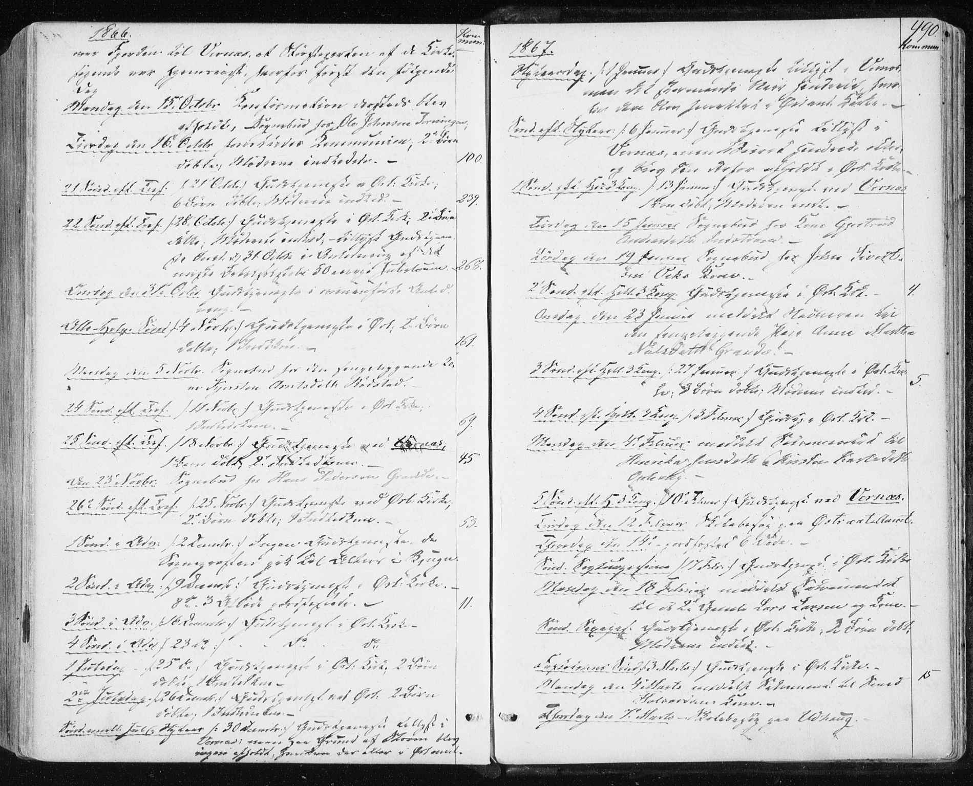 Ministerialprotokoller, klokkerbøker og fødselsregistre - Sør-Trøndelag, SAT/A-1456/659/L0737: Parish register (official) no. 659A07, 1857-1875, p. 490