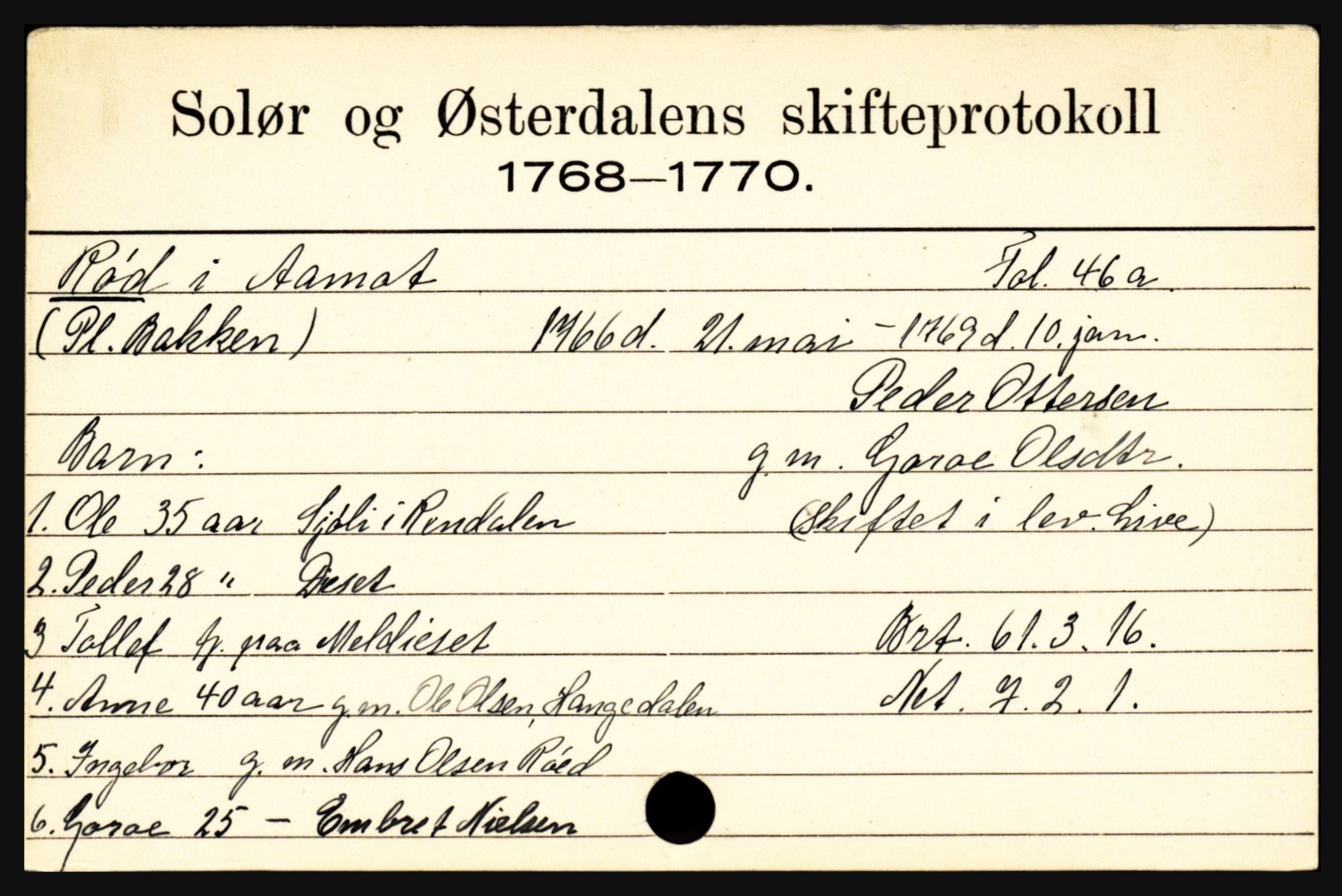 Solør og Østerdalen sorenskriveri, SAH/TING-024/J, 1716-1774, p. 4911