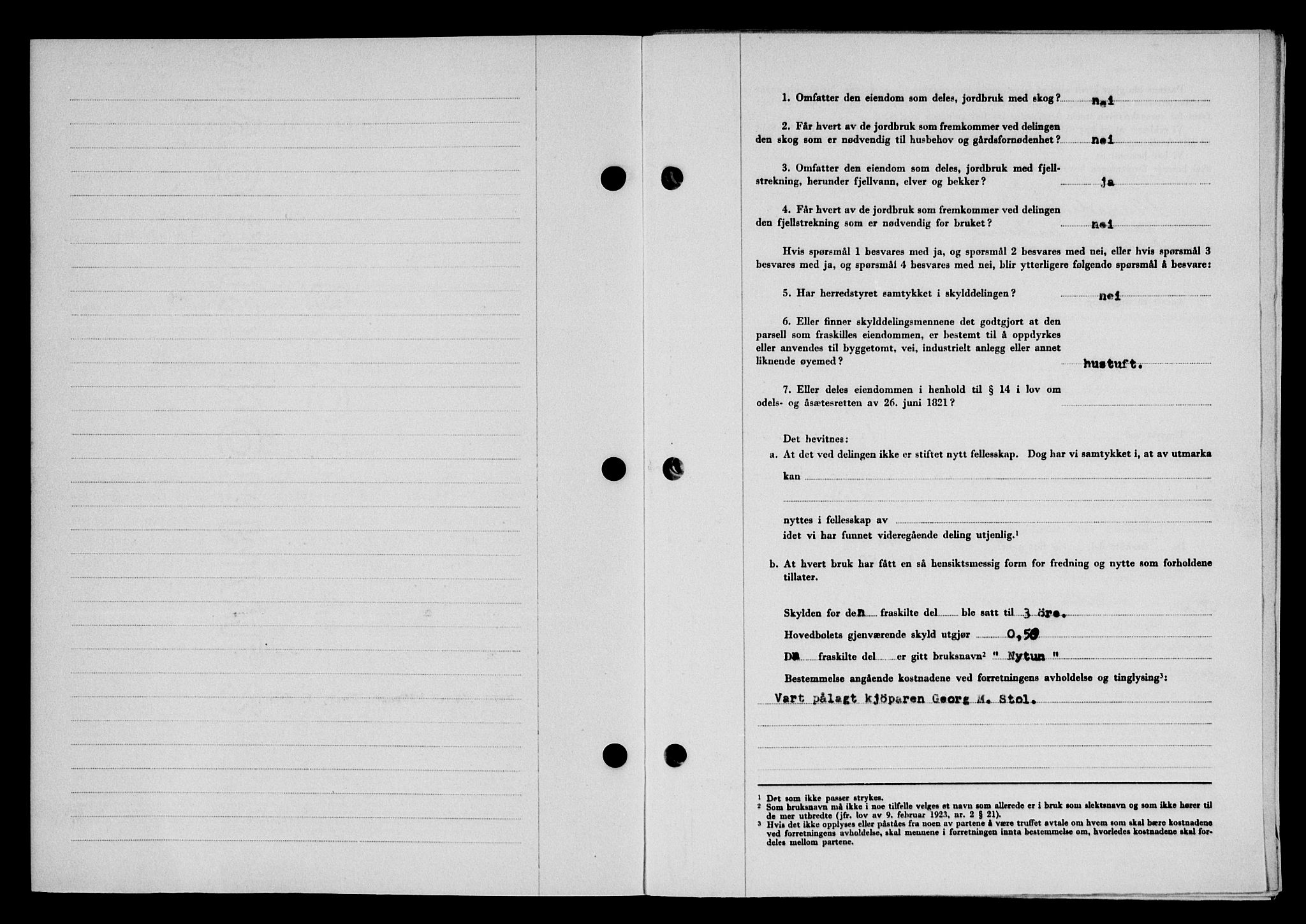Karmsund sorenskriveri, SAST/A-100311/01/II/IIB/L0098: Mortgage book no. 78A, 1949-1950, Diary no: : 3621/1949