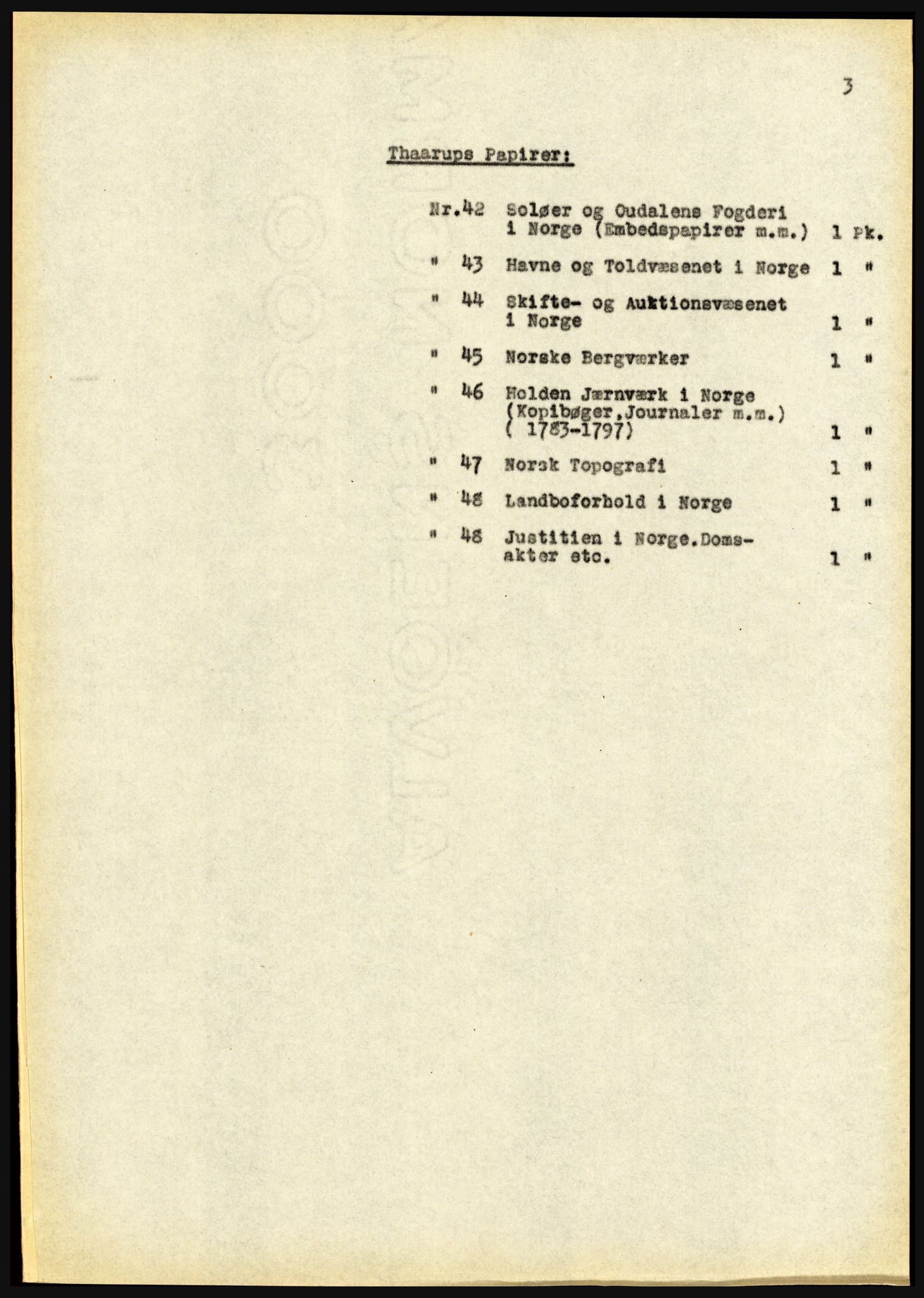 Riksarkivet, Seksjon for eldre arkiv og spesialsamlinger, AV/RA-EA-6797/H/Ha, 1953, p. 3