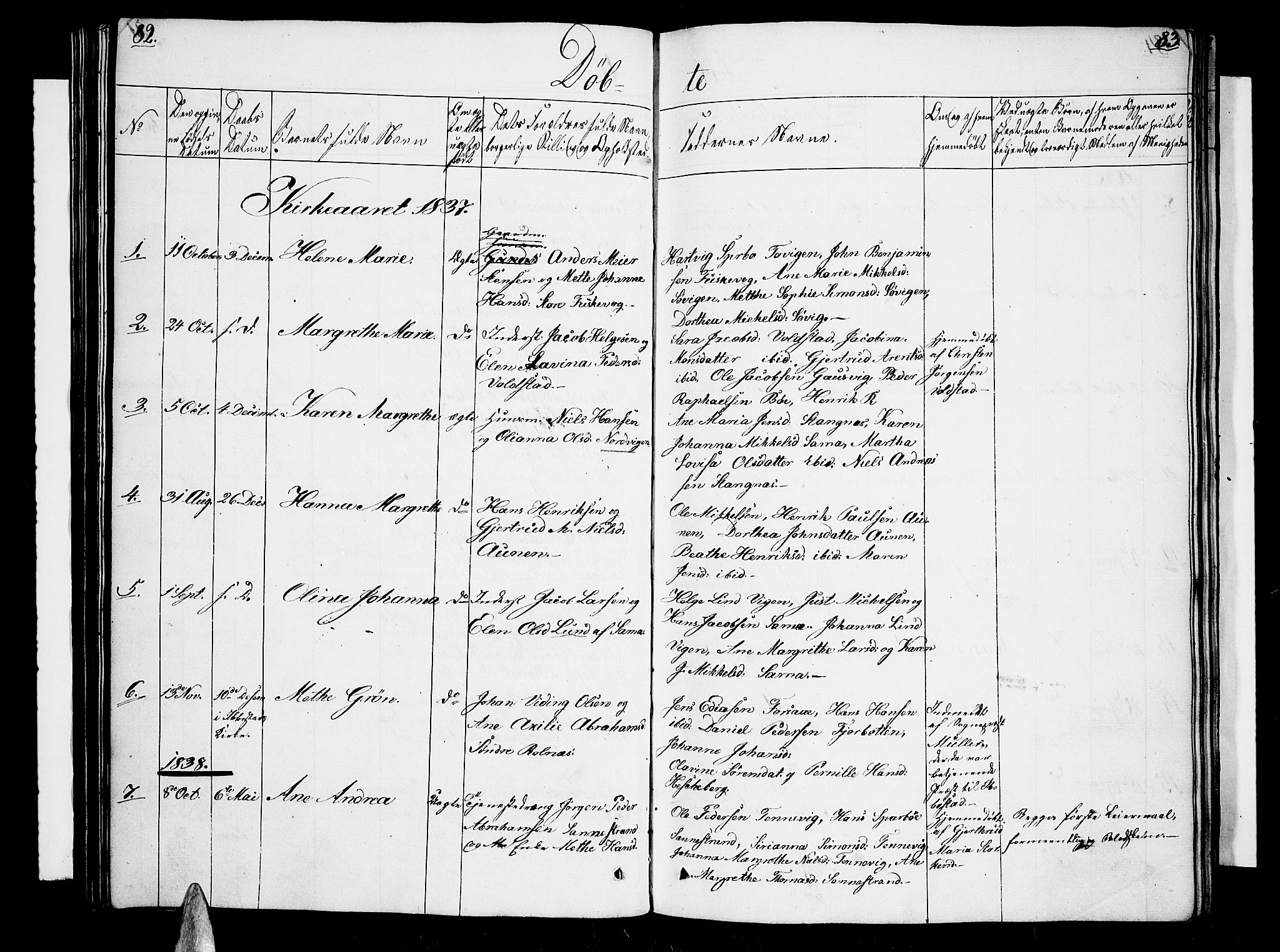 Trondenes sokneprestkontor, SATØ/S-1319/H/Hb/L0005klokker: Parish register (copy) no. 5, 1834-1845, p. 82-83