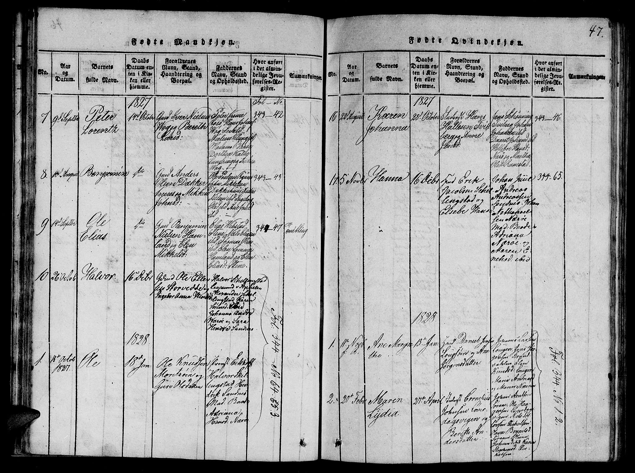 Ministerialprotokoller, klokkerbøker og fødselsregistre - Nord-Trøndelag, AV/SAT-A-1458/784/L0667: Parish register (official) no. 784A03 /1, 1816-1829, p. 47