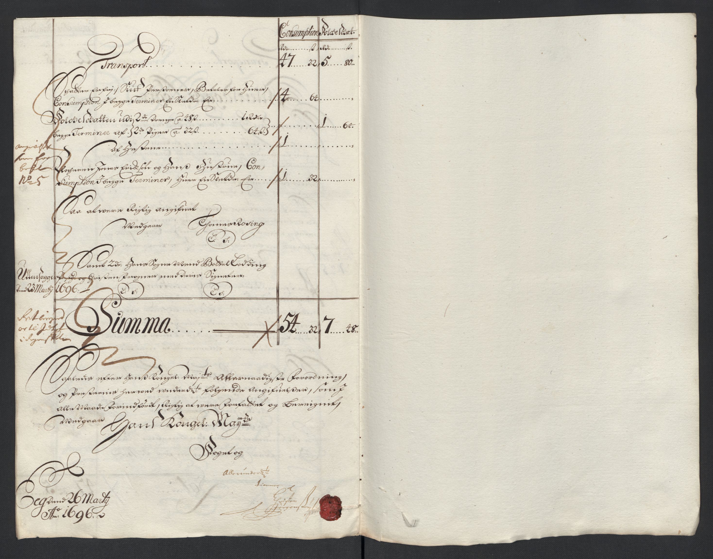 Rentekammeret inntil 1814, Reviderte regnskaper, Fogderegnskap, AV/RA-EA-4092/R12/L0708: Fogderegnskap Øvre Romerike, 1696, p. 239