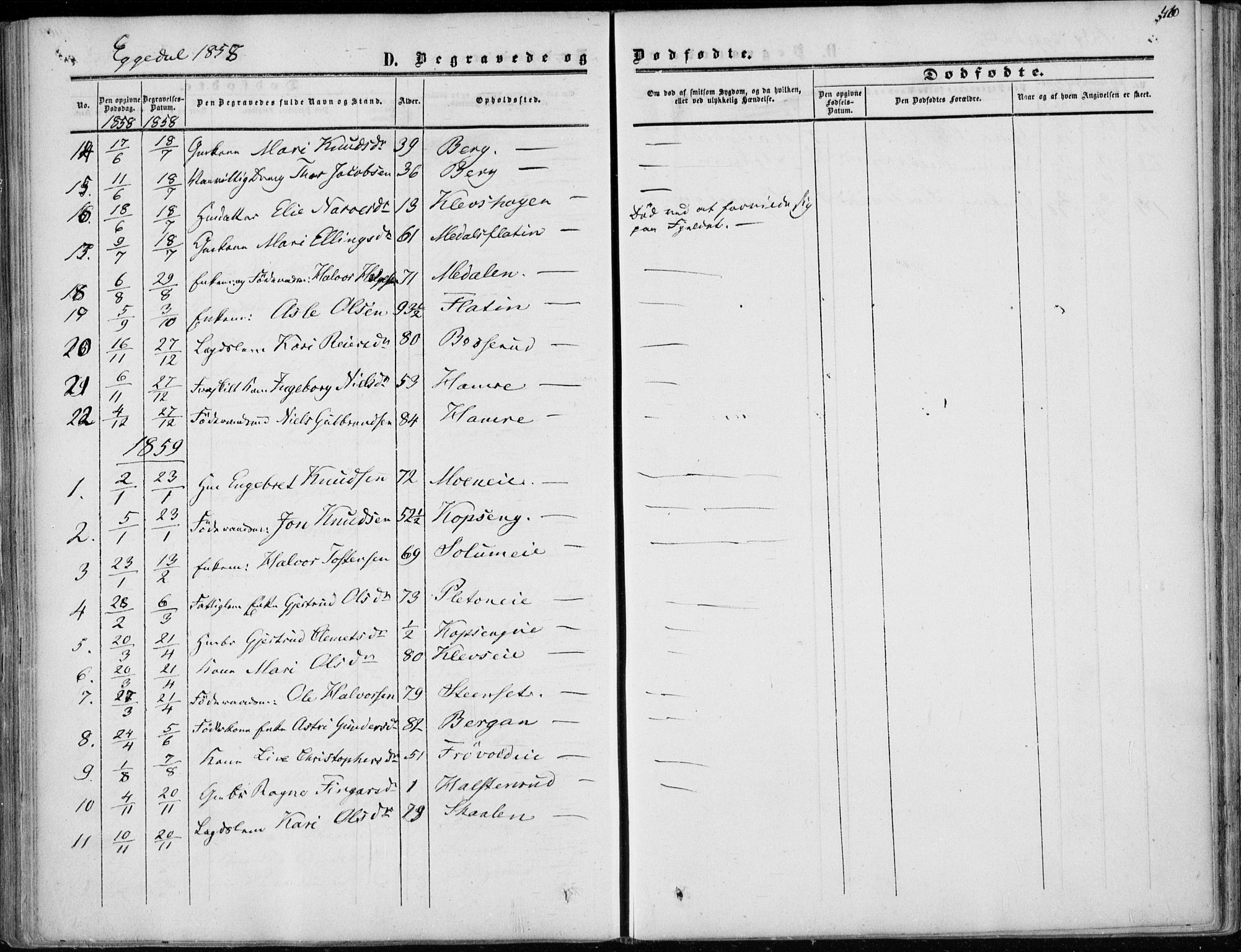 Sigdal kirkebøker, AV/SAKO-A-245/F/Fa/L0008: Parish register (official) no. I 8, 1850-1859, p. 410