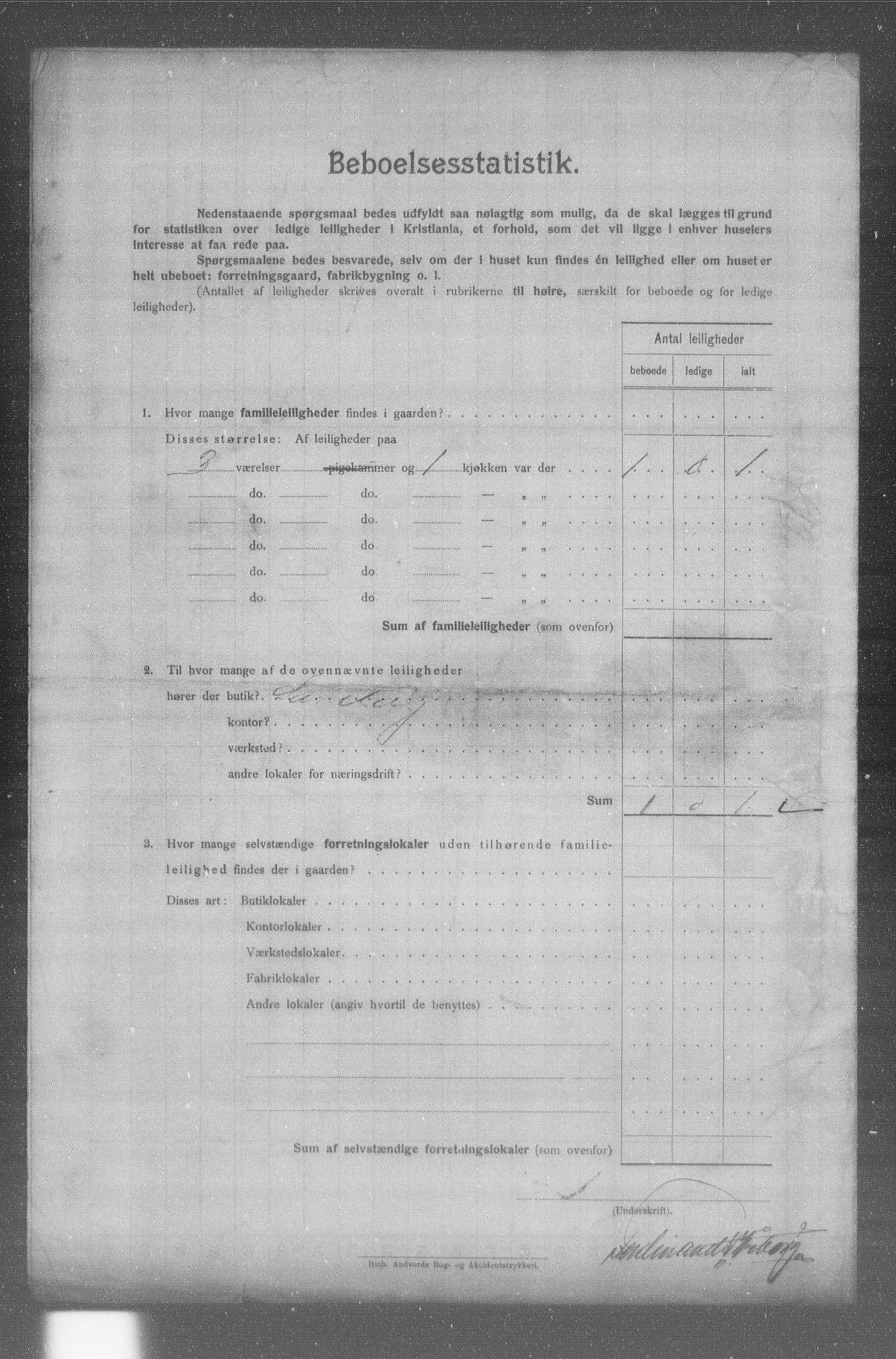 OBA, Municipal Census 1904 for Kristiania, 1904, p. 10665