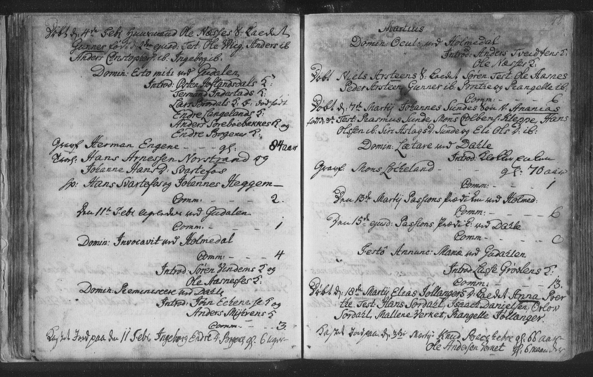 Fjaler sokneprestembete, SAB/A-79801/H/Haa/Haaa/L0002: Parish register (official) no. A 2, 1779-1798, p. 42
