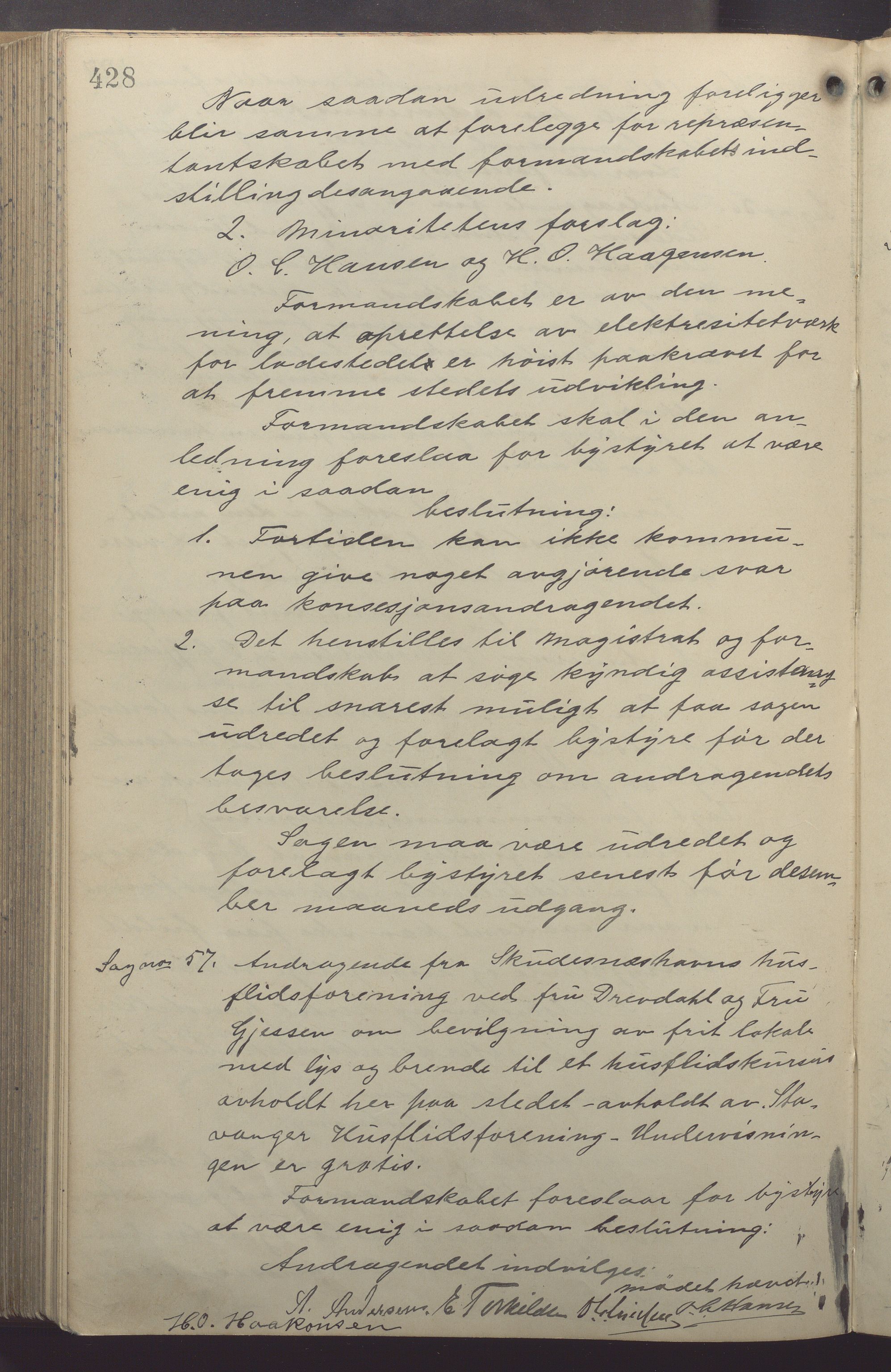Skudeneshavn kommune - Formannskapet, IKAR/A-361/Aa/L0003: Møtebok, 1903-1913, p. 428