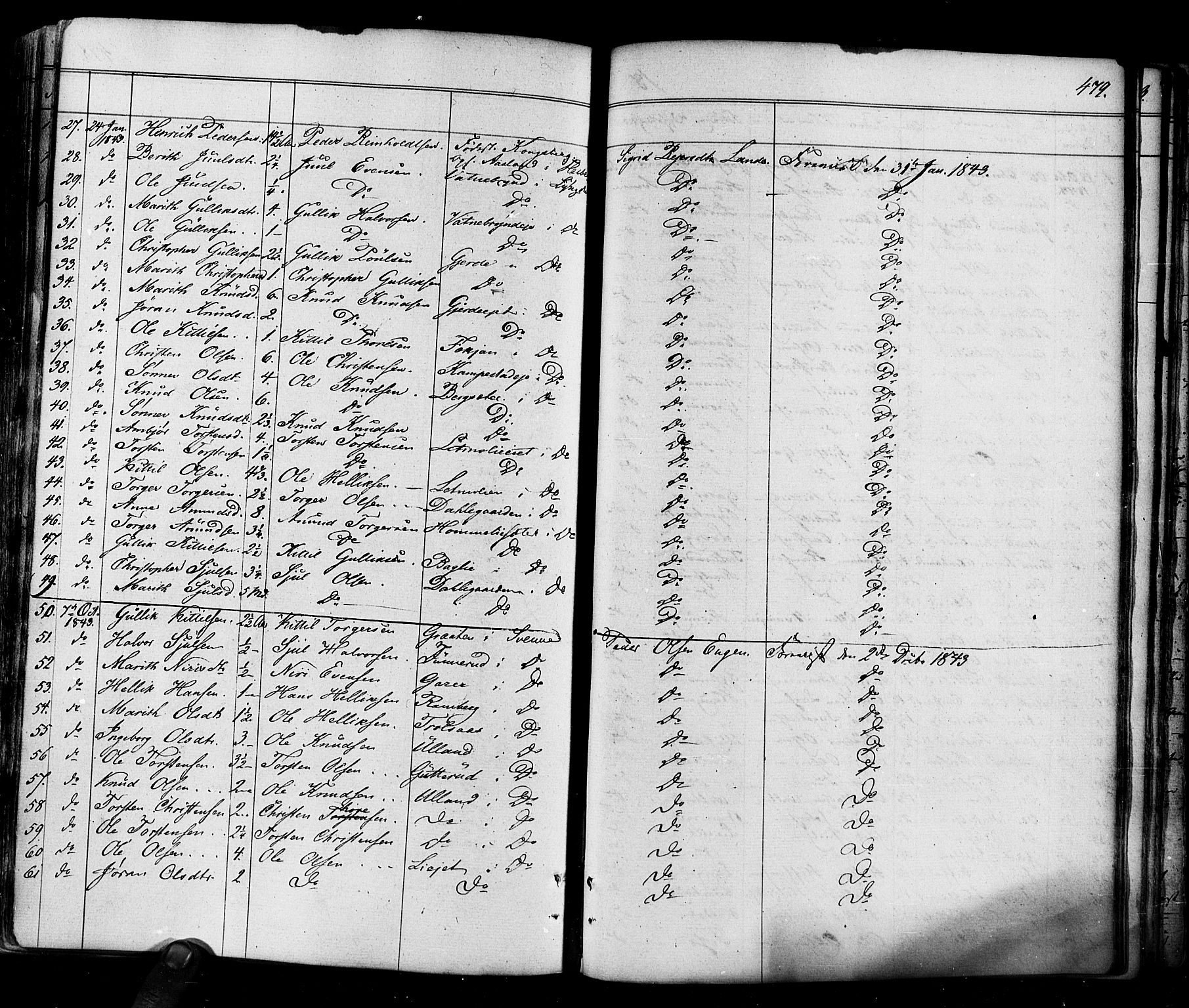 Flesberg kirkebøker, AV/SAKO-A-18/F/Fa/L0006: Parish register (official) no. I 6, 1834-1860, p. 479