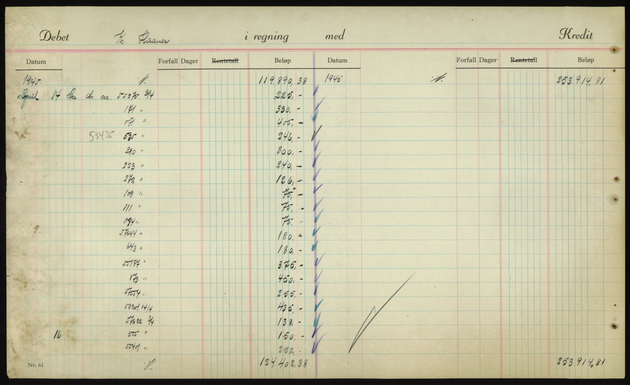 Forsvarsdepartementet, 10. kontor / Oppgjørskontoret, AV/RA-RAFA-1225/D/Db/L0180: Lista oppgjørskontor, 1942-1952, p. 1978