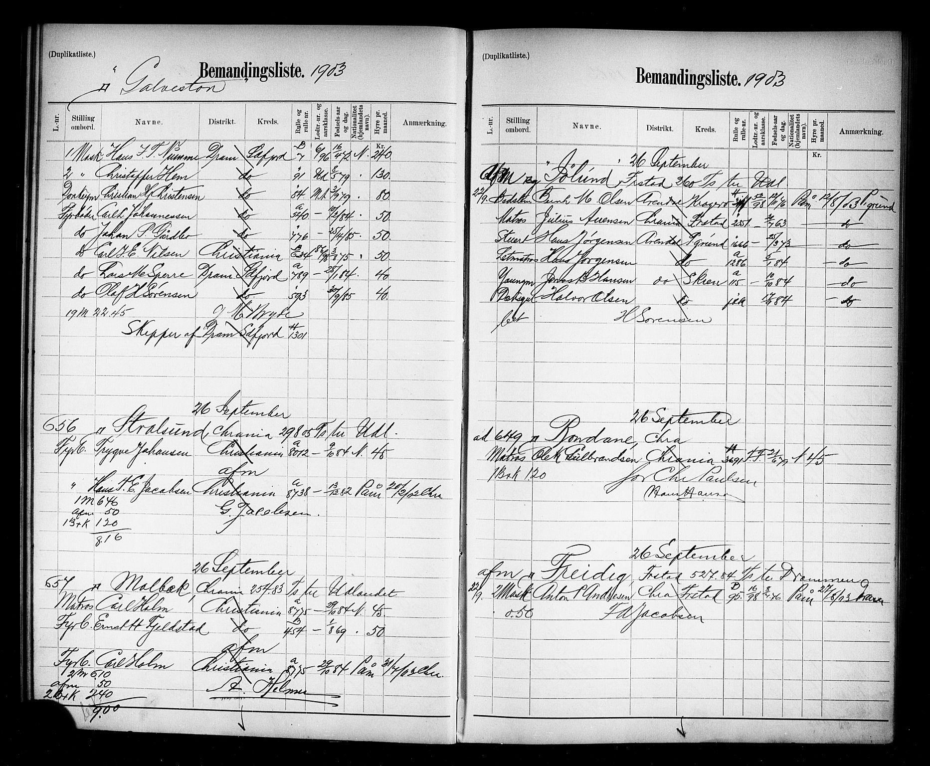 Oslo mønstringskontor, AV/SAO-A-10569g/G/Ga/L0008: Mønstringsjournal, 1903-1904, p. 69