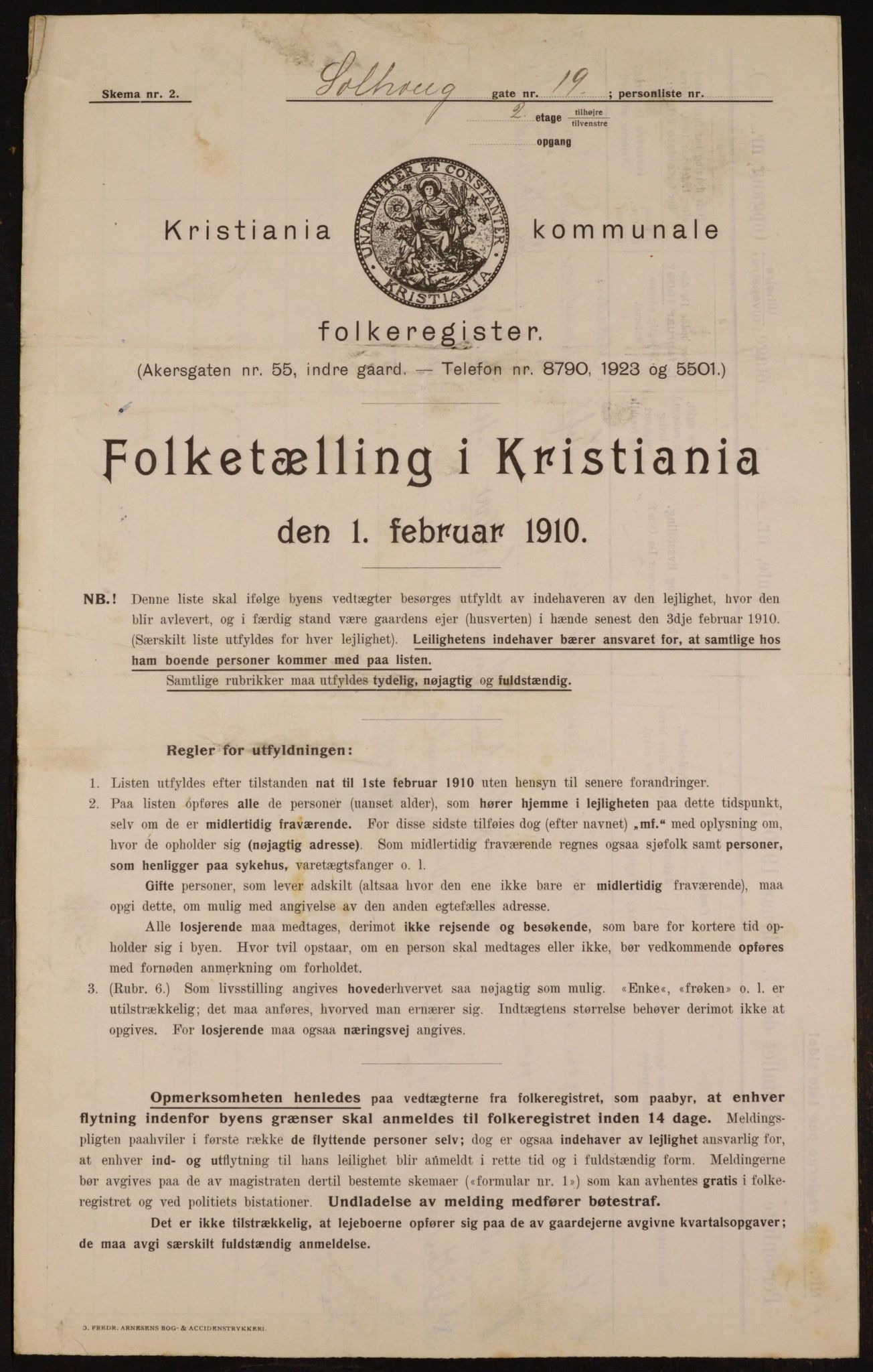 OBA, Municipal Census 1910 for Kristiania, 1910, p. 94826