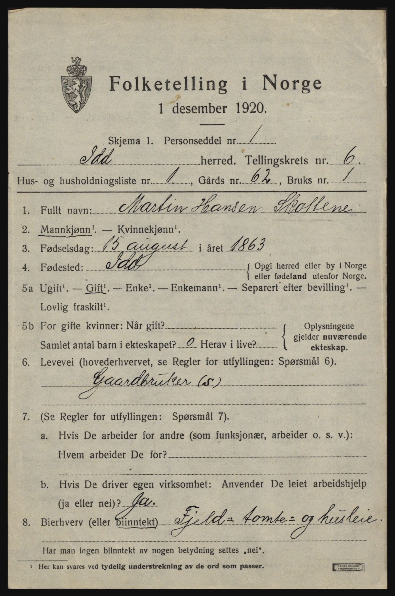 SAO, 1920 census for Idd, 1920, p. 7905