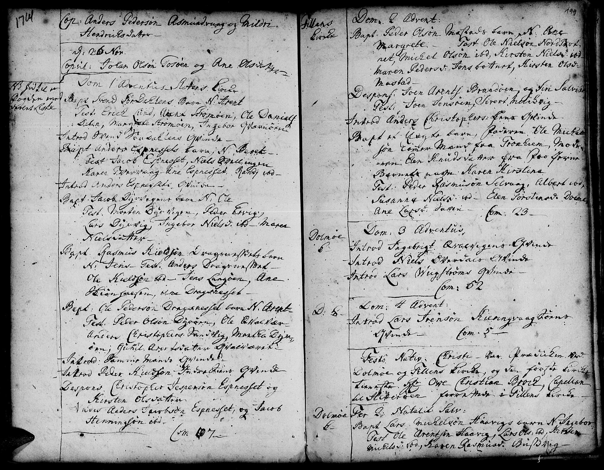 Ministerialprotokoller, klokkerbøker og fødselsregistre - Sør-Trøndelag, SAT/A-1456/634/L0525: Parish register (official) no. 634A01, 1736-1775, p. 199