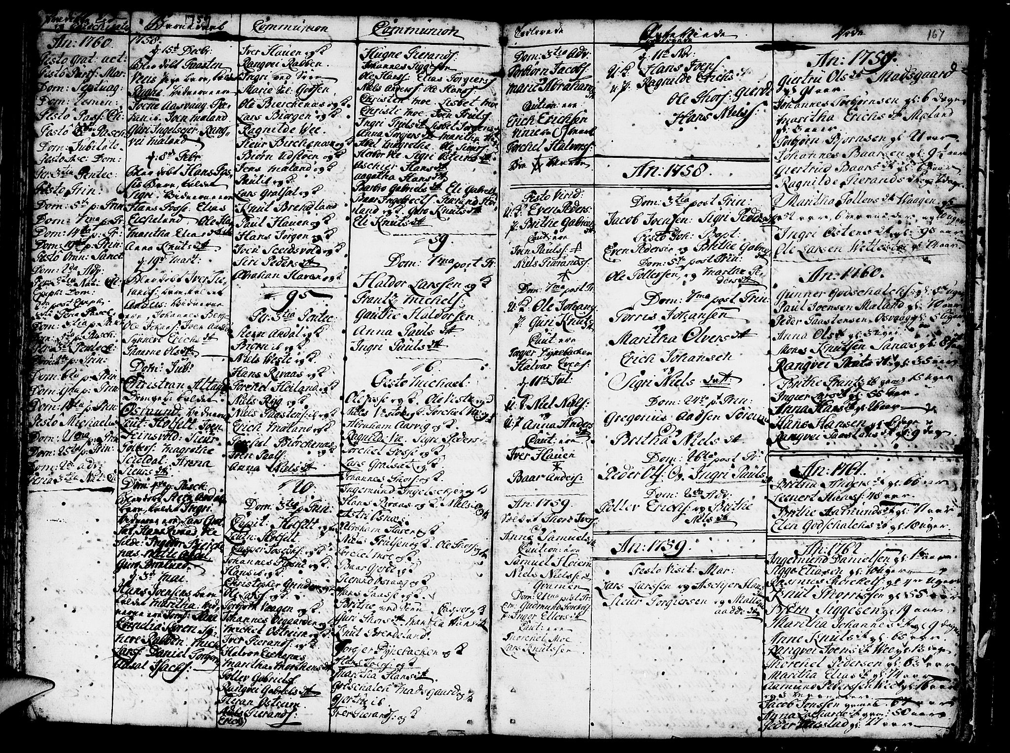 Etne sokneprestembete, SAB/A-75001/H/Haa: Parish register (official) no. A 3 /3, 1755-1782, p. 167