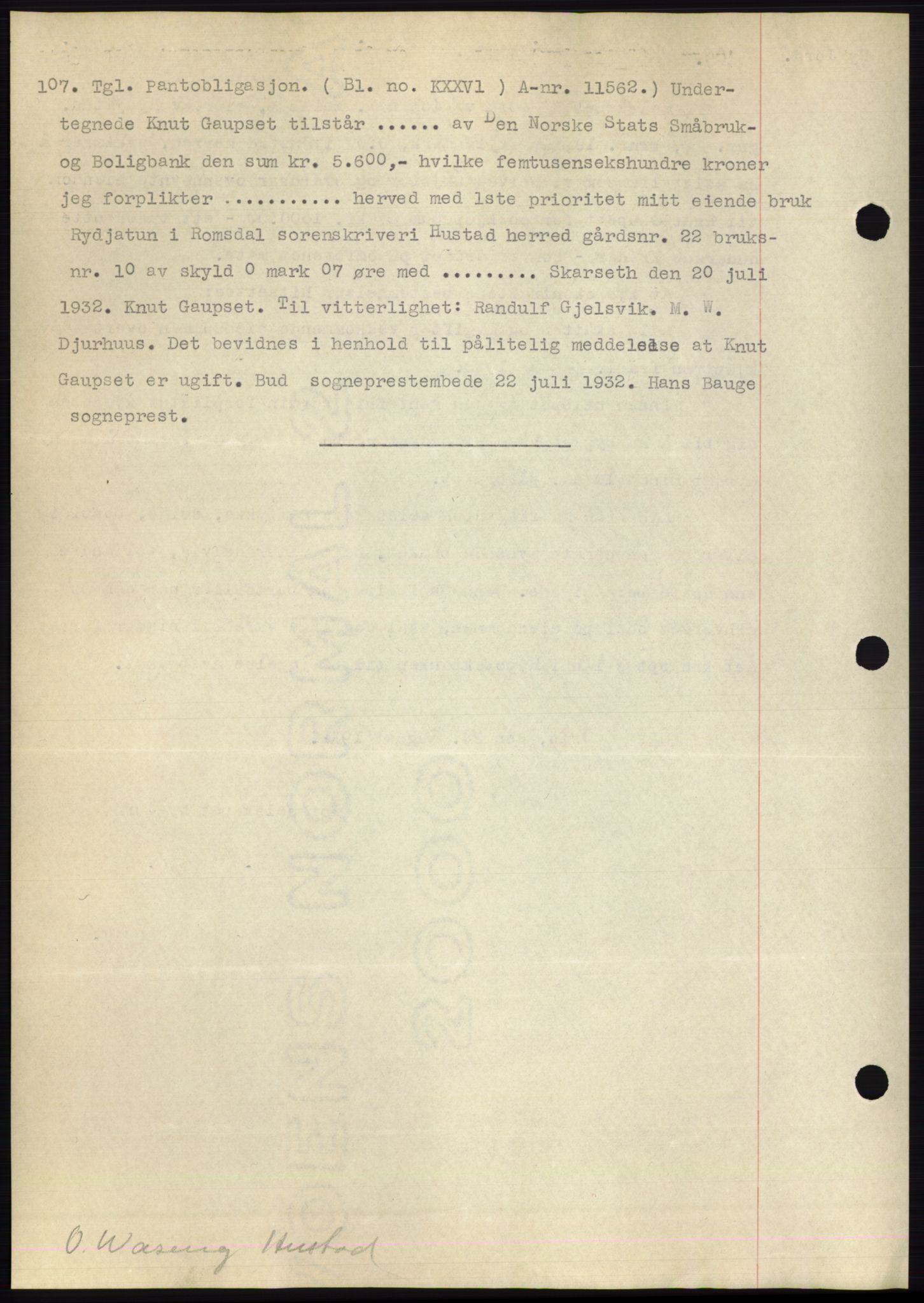 Romsdal sorenskriveri, AV/SAT-A-4149/1/2/2C/L0062: Mortgage book no. 56, 1932-1933, Deed date: 15.09.1932