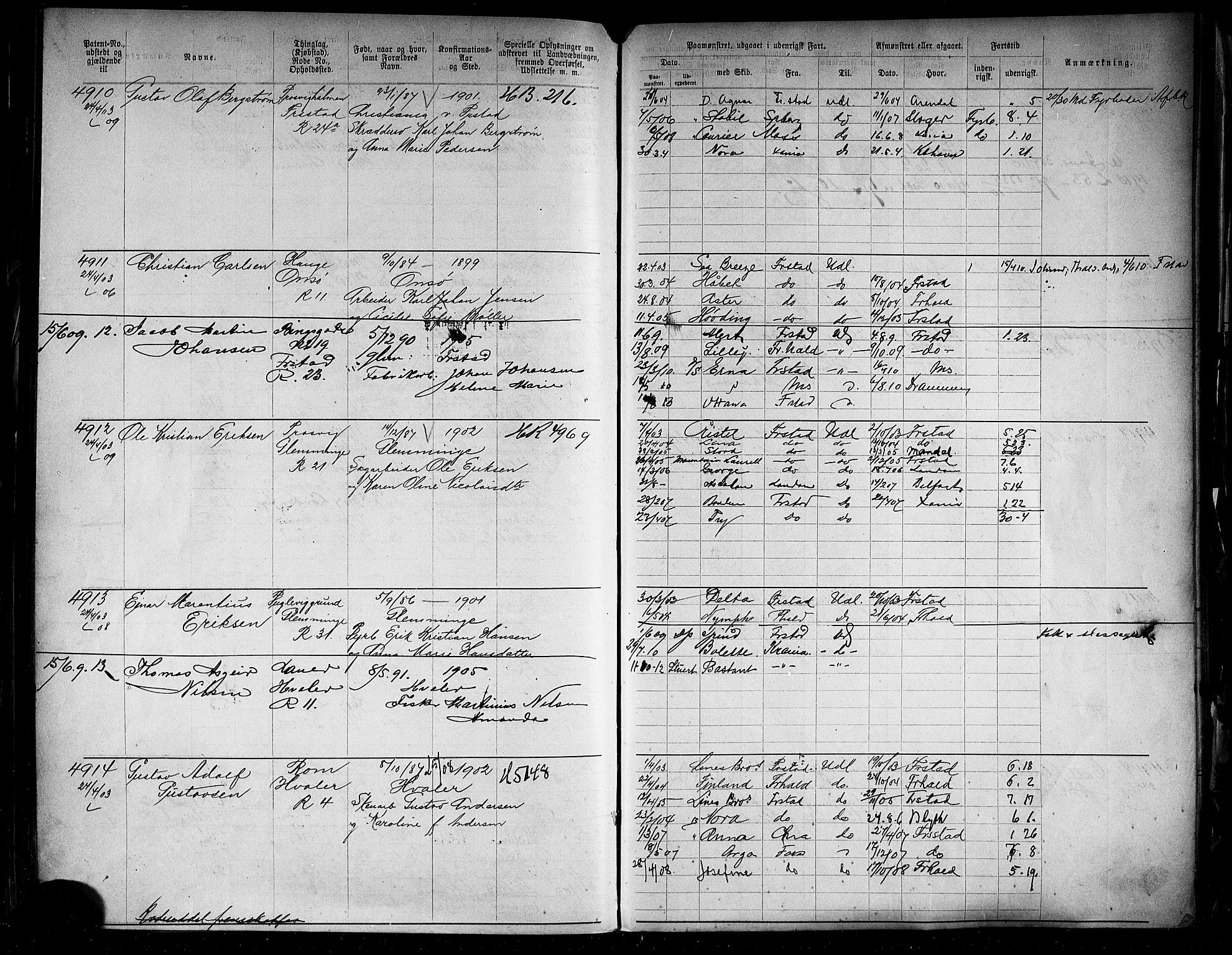 Fredrikstad mønstringskontor, SAO/A-10569b/F/Fc/Fca/L0008: Annotasjonsrulle, 1898-1916, p. 193