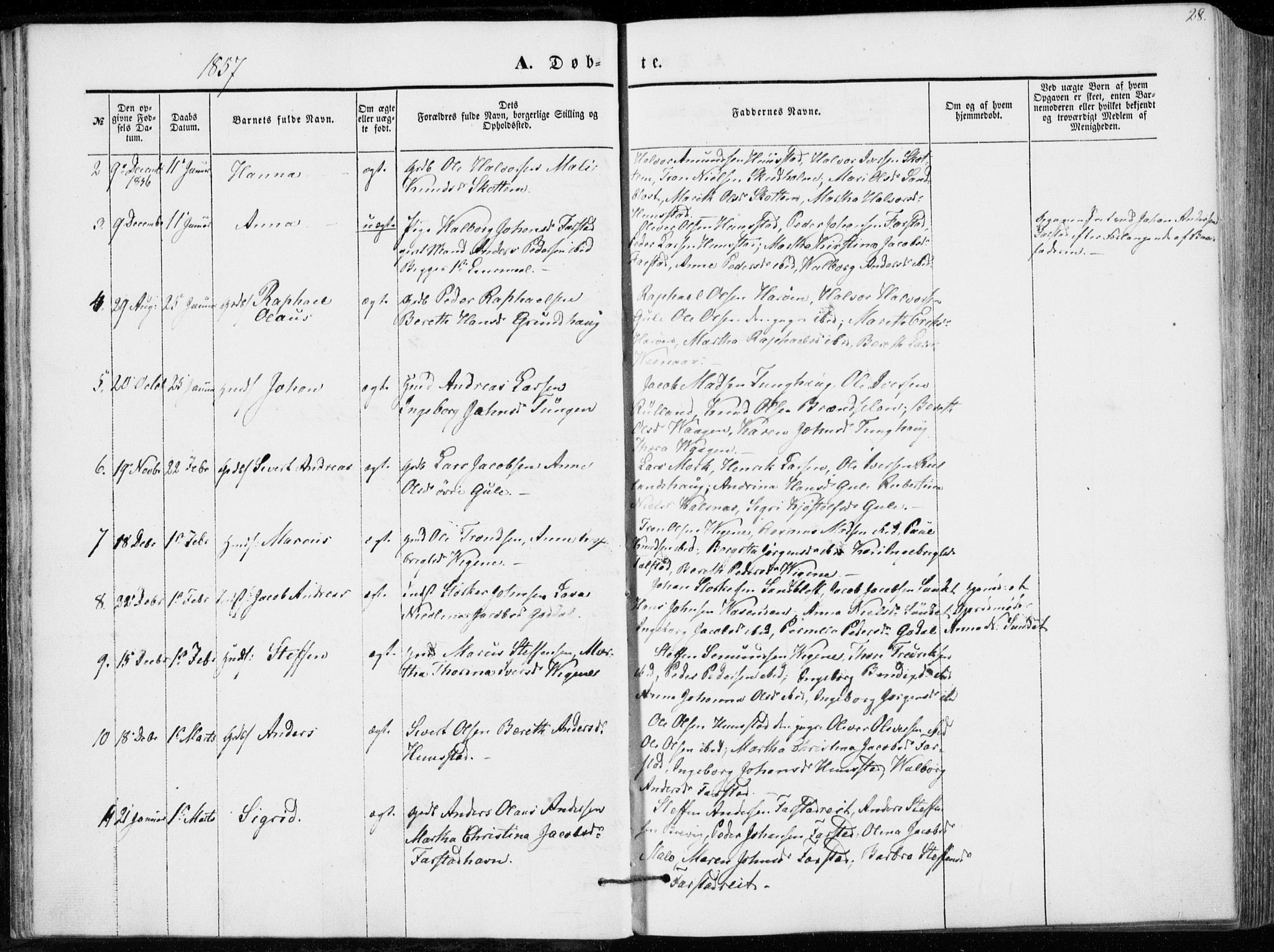 Ministerialprotokoller, klokkerbøker og fødselsregistre - Møre og Romsdal, AV/SAT-A-1454/566/L0767: Parish register (official) no. 566A06, 1852-1868, p. 28