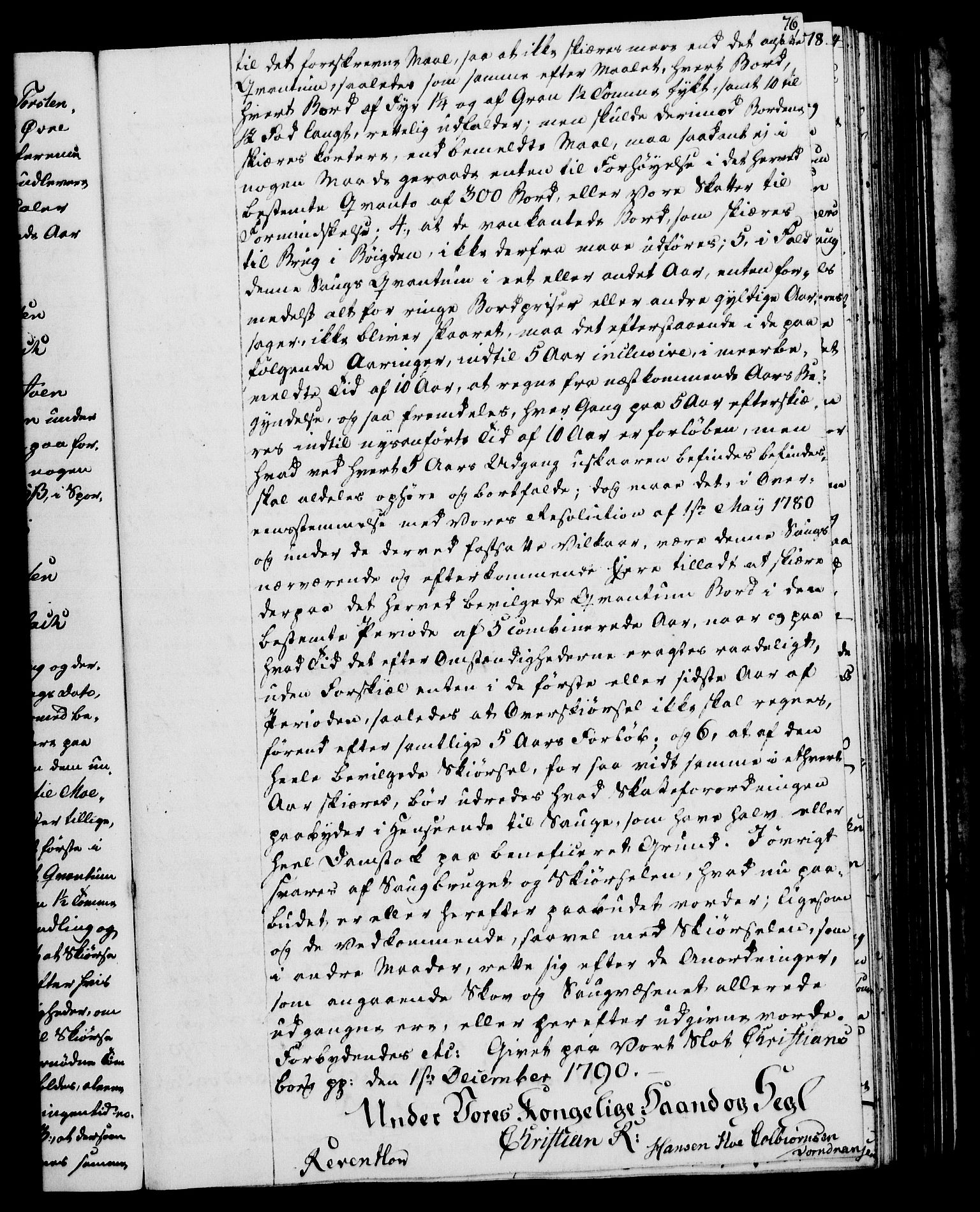 Rentekammeret, Kammerkanselliet, RA/EA-3111/G/Gg/Gga/L0015: Norsk ekspedisjonsprotokoll med register (merket RK 53.15), 1790-1791, p. 76