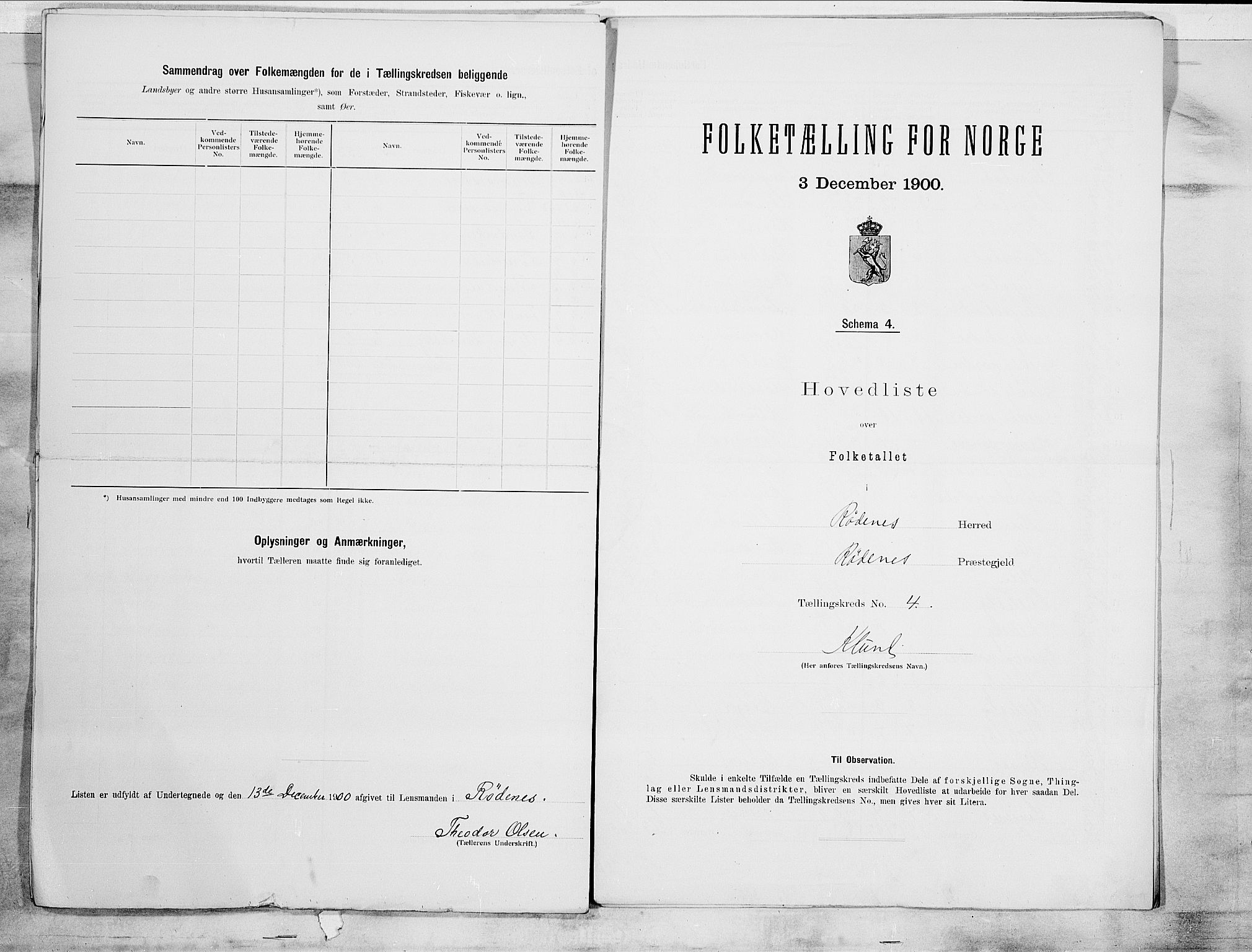 SAO, 1900 census for Rødenes, 1900, p. 10