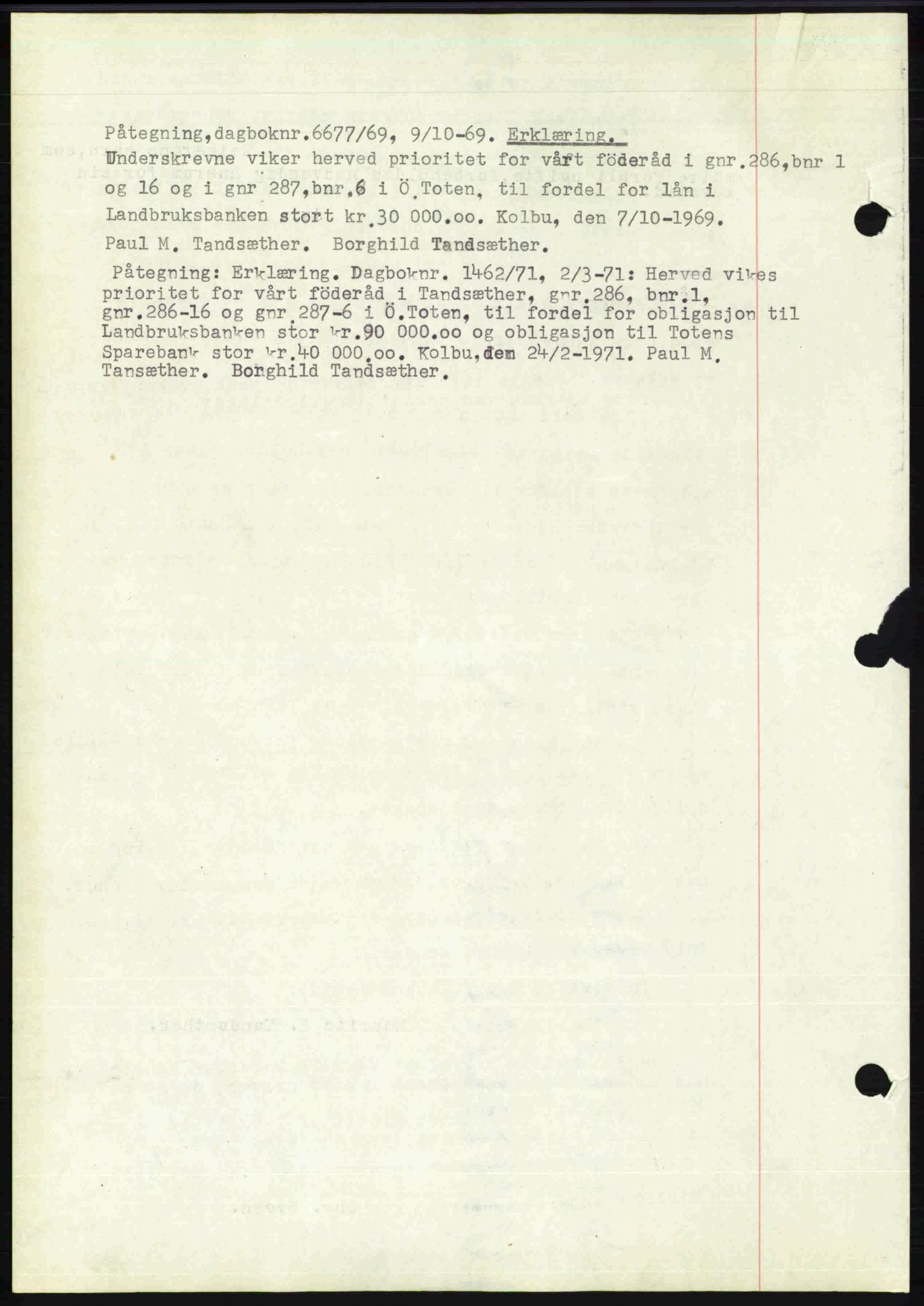 Toten tingrett, SAH/TING-006/H/Hb/Hbc/L0003: Mortgage book no. Hbc-03, 1937-1938, Diary no: : 115/1938