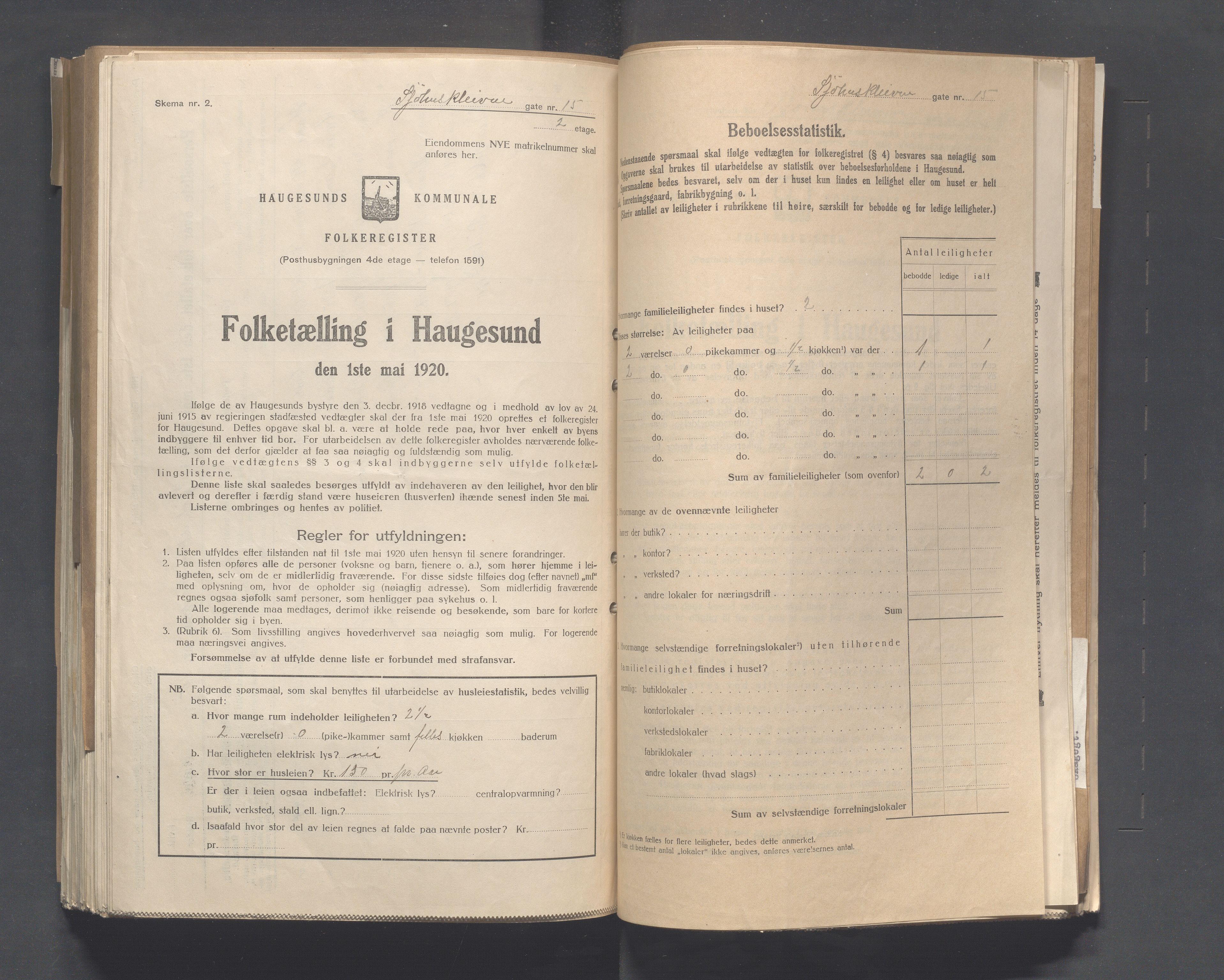 IKAR, Local census 1.5.1920 for Haugesund, 1920, p. 6283