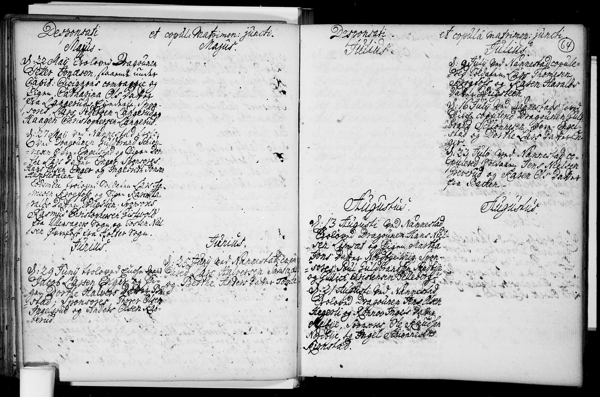 Nannestad prestekontor Kirkebøker, AV/SAO-A-10414a/F/Fa/L0005: Parish register (official) no. I 5, 1729-1738, p. 64