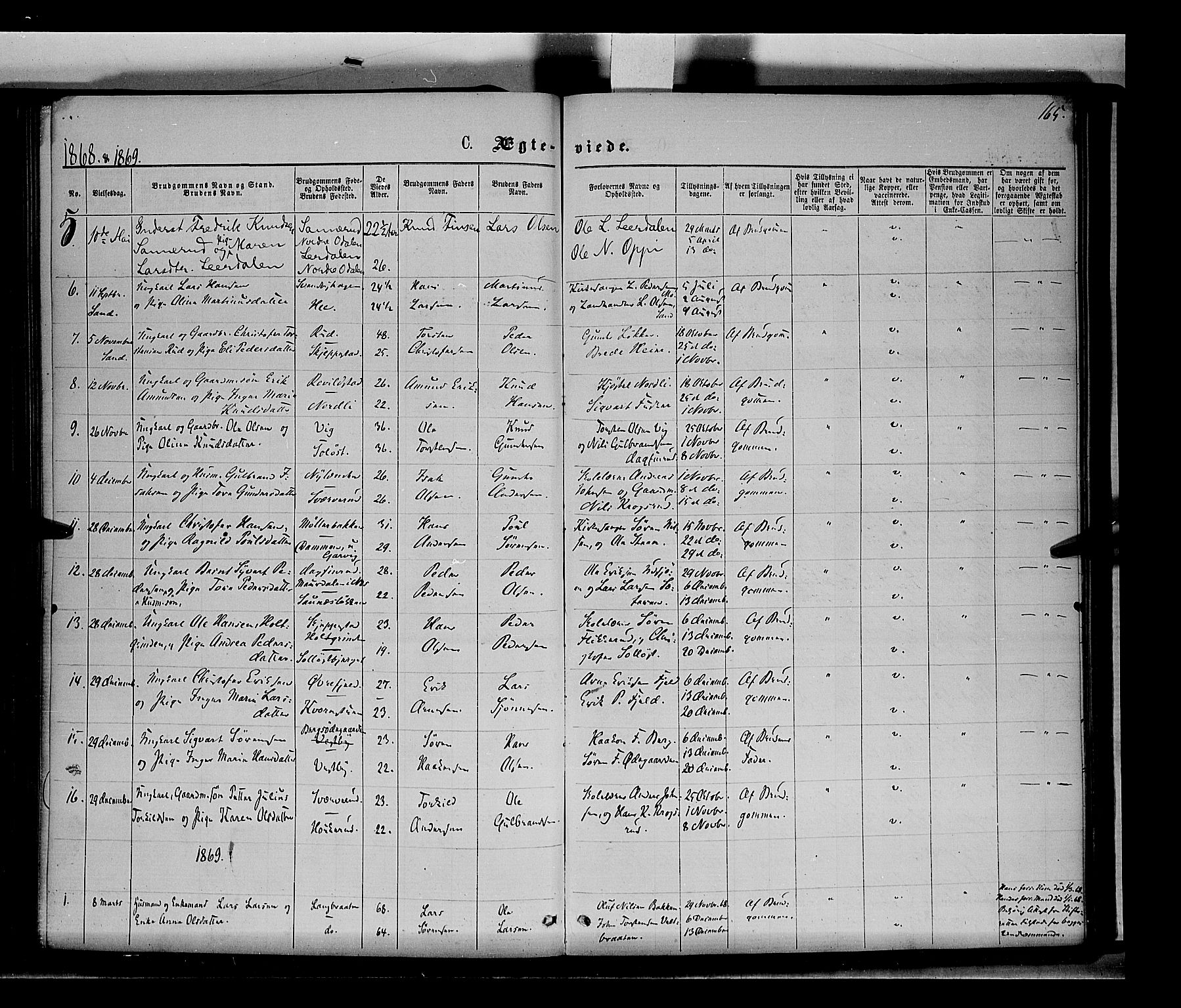 Nord-Odal prestekontor, AV/SAH-PREST-032/H/Ha/Haa/L0004: Parish register (official) no. 4, 1866-1873, p. 165