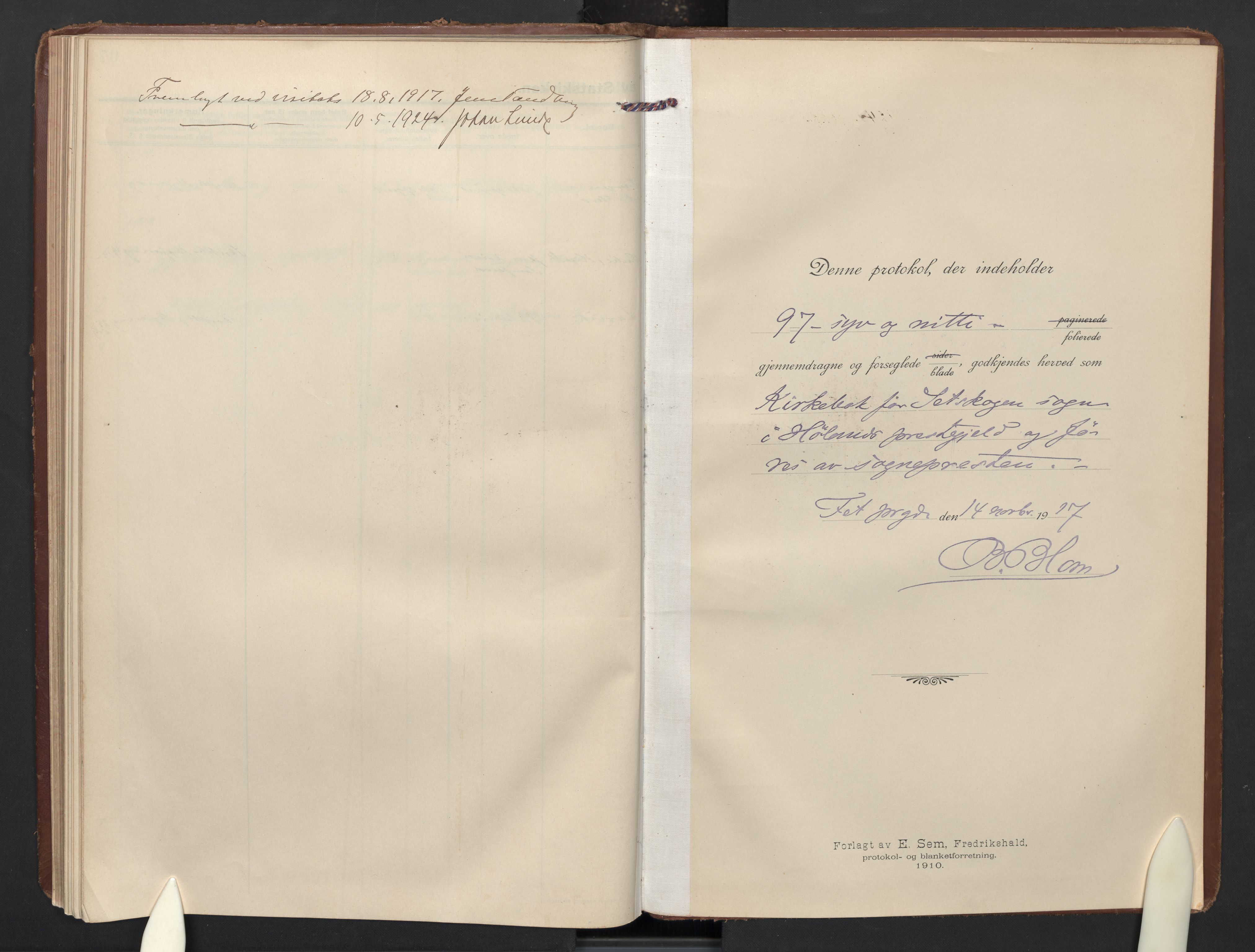 Høland prestekontor Kirkebøker, AV/SAO-A-10346a/F/Fc: Parish register (official) no. III 4, 1912-1924