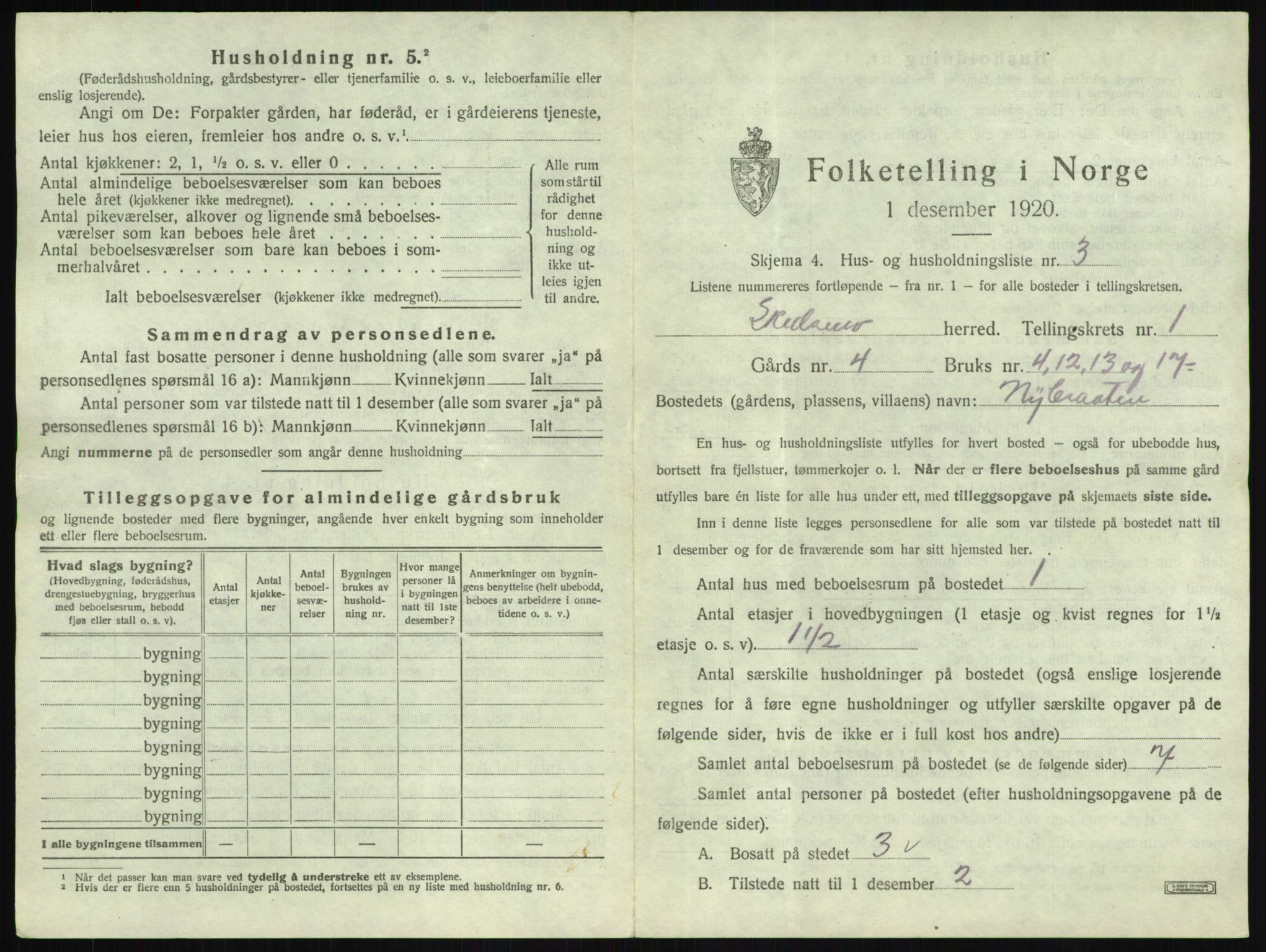 SAO, 1920 census for Skedsmo, 1920, p. 41