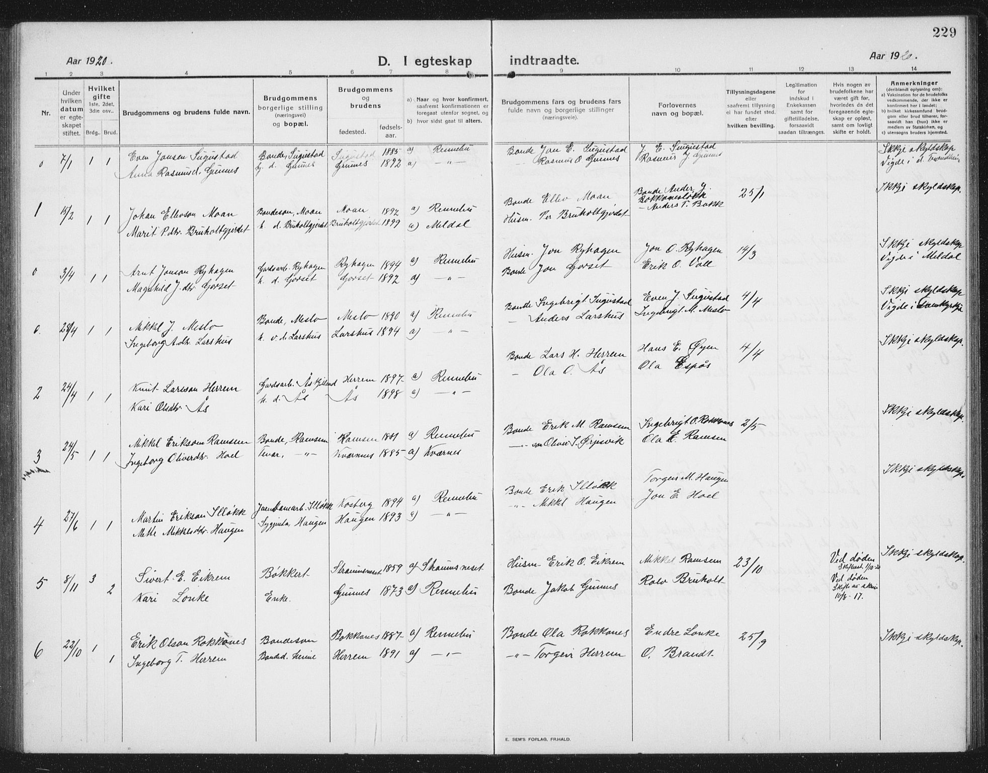 Ministerialprotokoller, klokkerbøker og fødselsregistre - Sør-Trøndelag, SAT/A-1456/674/L0877: Parish register (copy) no. 674C04, 1913-1940, p. 229