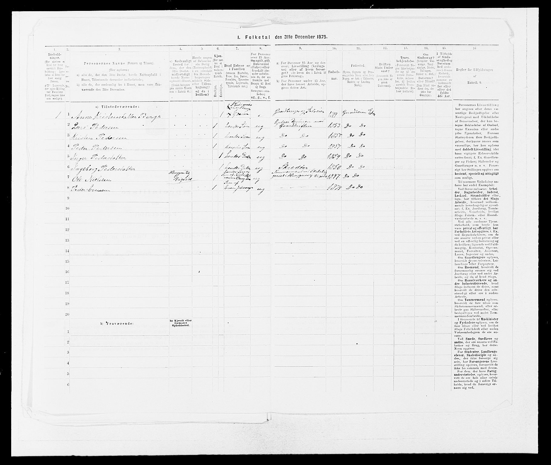 SAB, 1875 census for 1211P Etne, 1875, p. 629