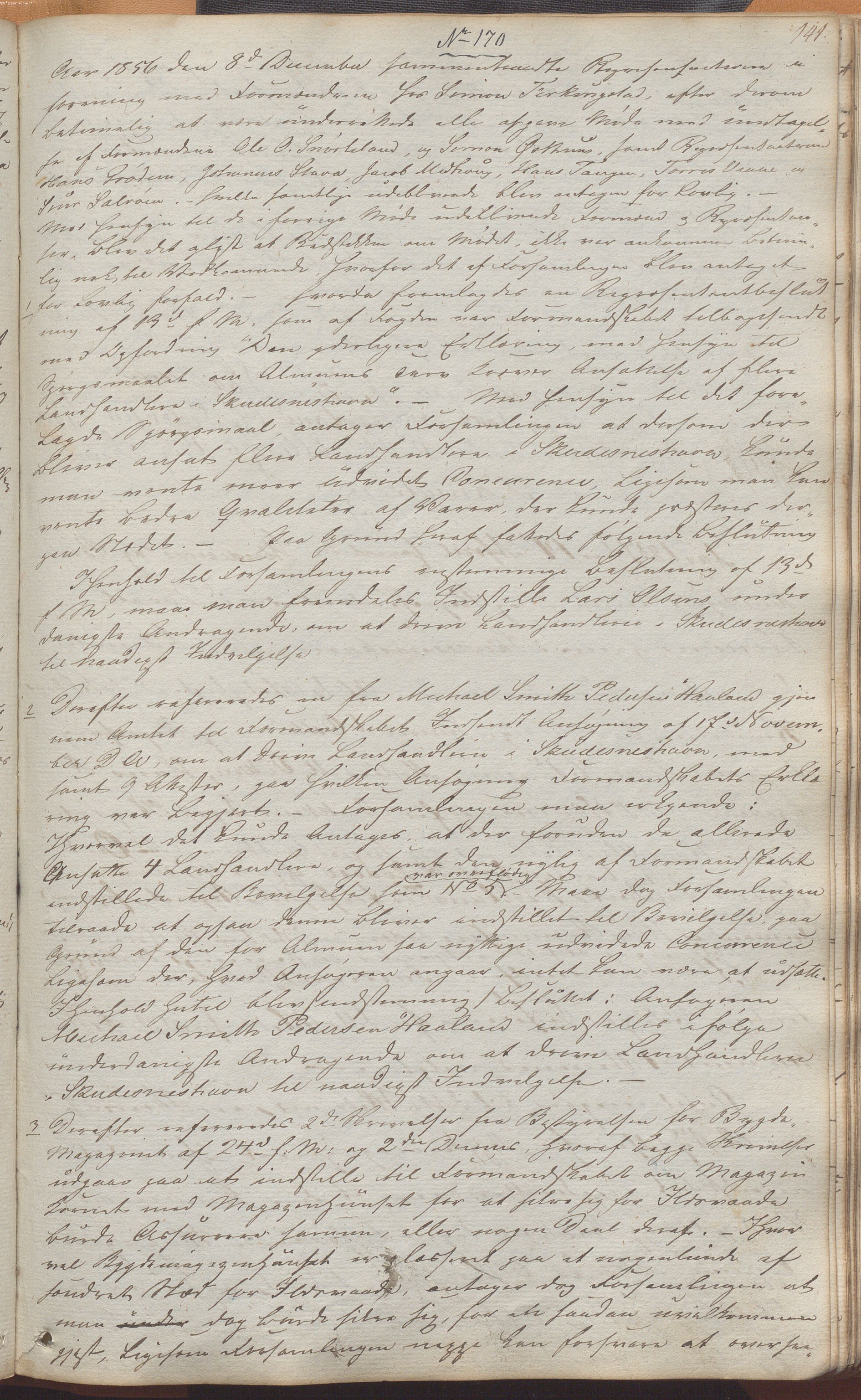 Skudenes kommune - Formannskapet, IKAR/A-294/Aa/L0001: Møtebok, 1837-1868, p. 141a