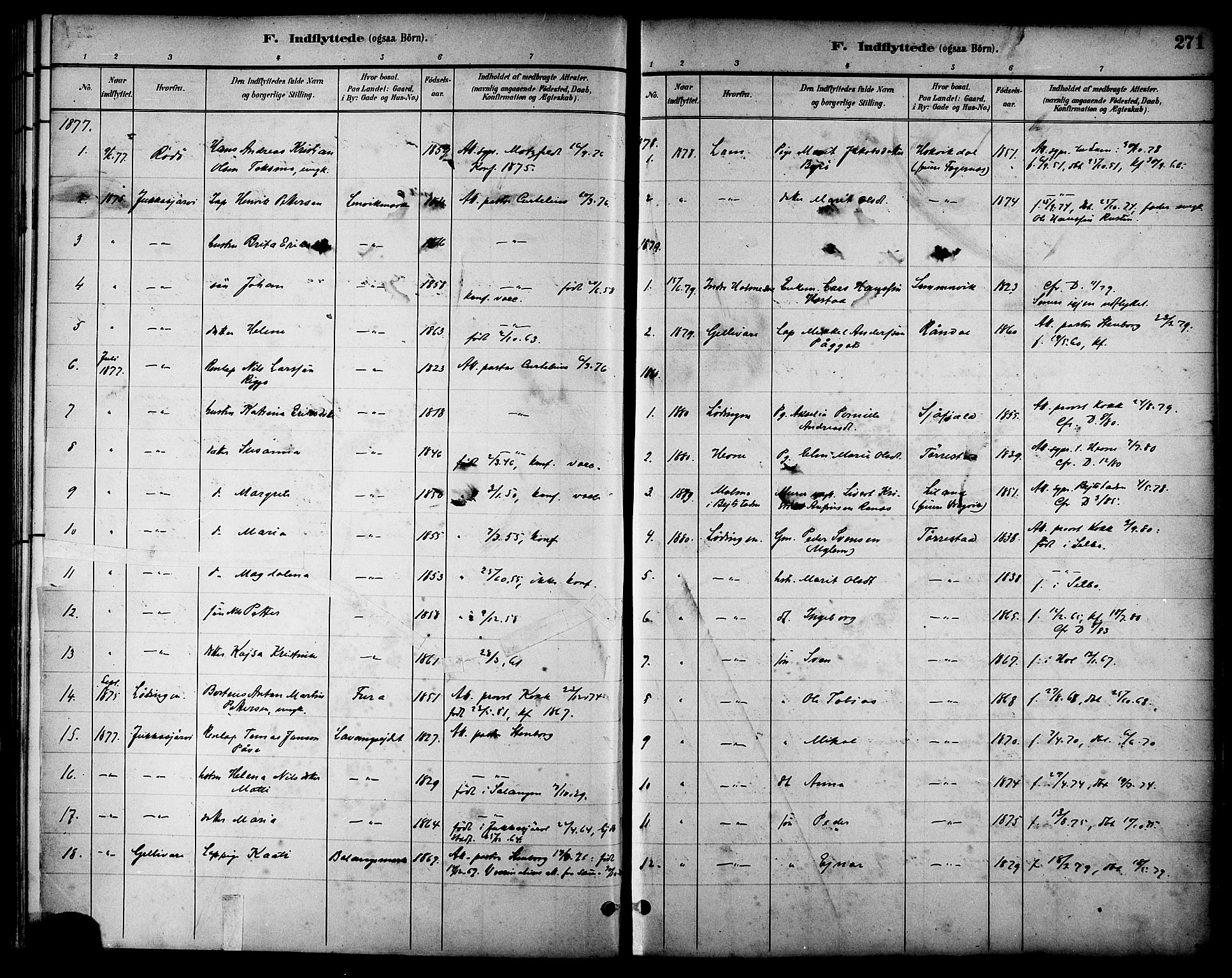 Ministerialprotokoller, klokkerbøker og fødselsregistre - Nordland, SAT/A-1459/863/L0898: Parish register (official) no. 863A10, 1886-1897, p. 271