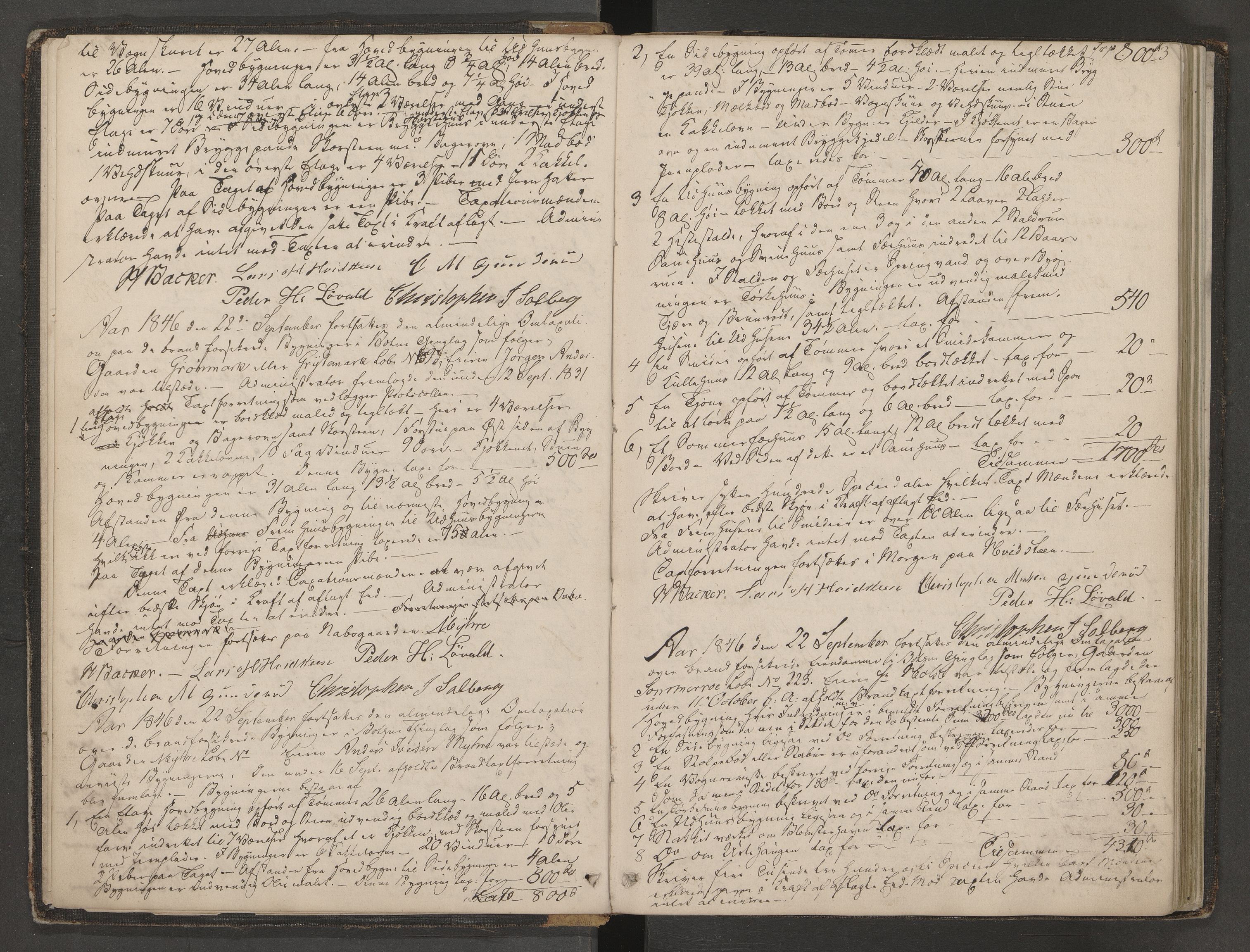Botne lensmannskontor, AV/SAKO-A-534/Y/Yf/Yfa/L0001: Branntakstprotokoll, 1846-1869