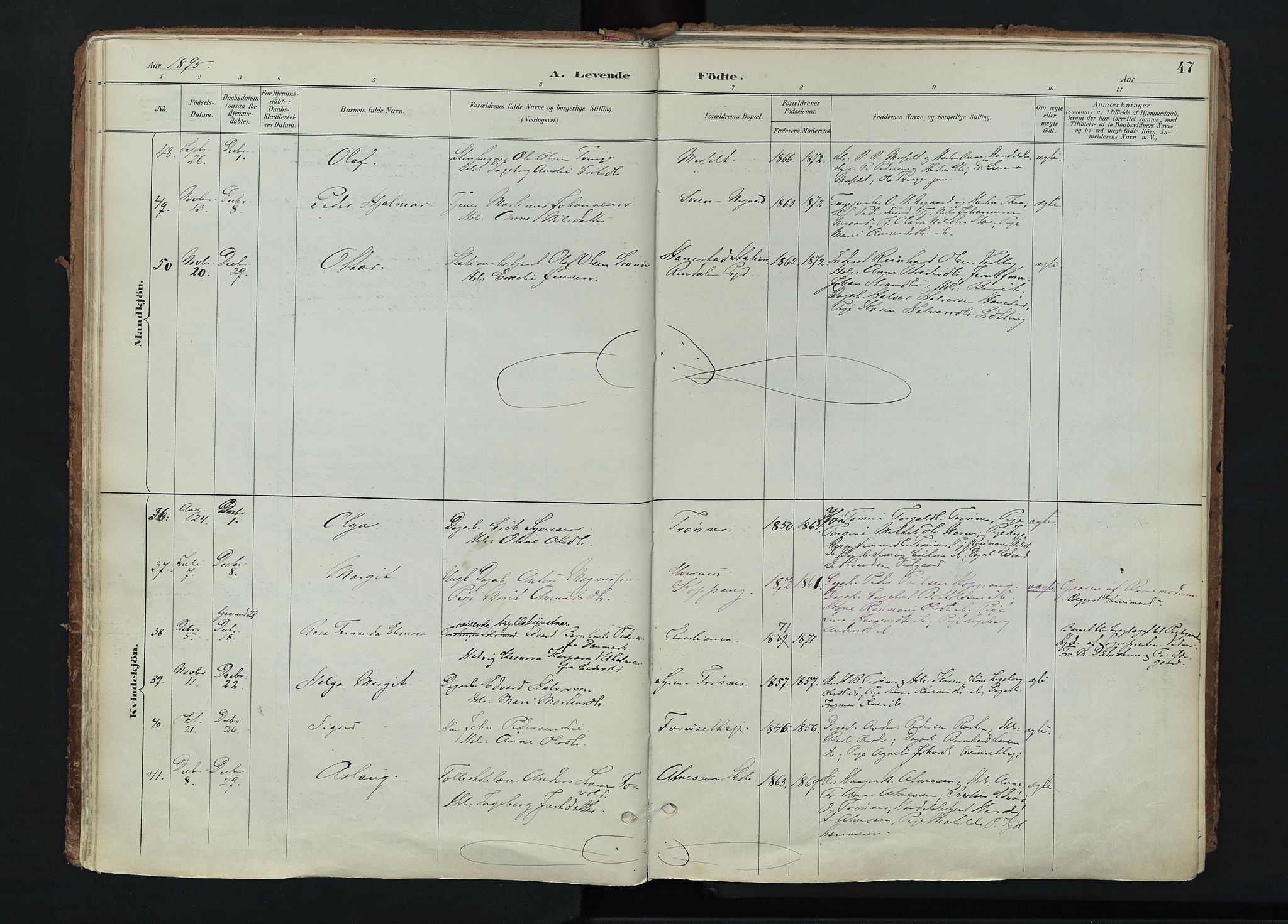 Stor-Elvdal prestekontor, AV/SAH-PREST-052/H/Ha/Haa/L0004: Parish register (official) no. 4, 1890-1922, p. 47