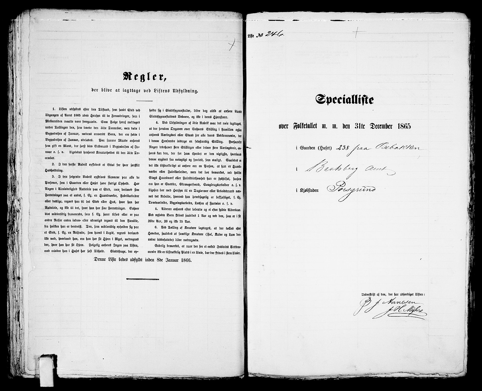 RA, 1865 census for Porsgrunn, 1865, p. 504