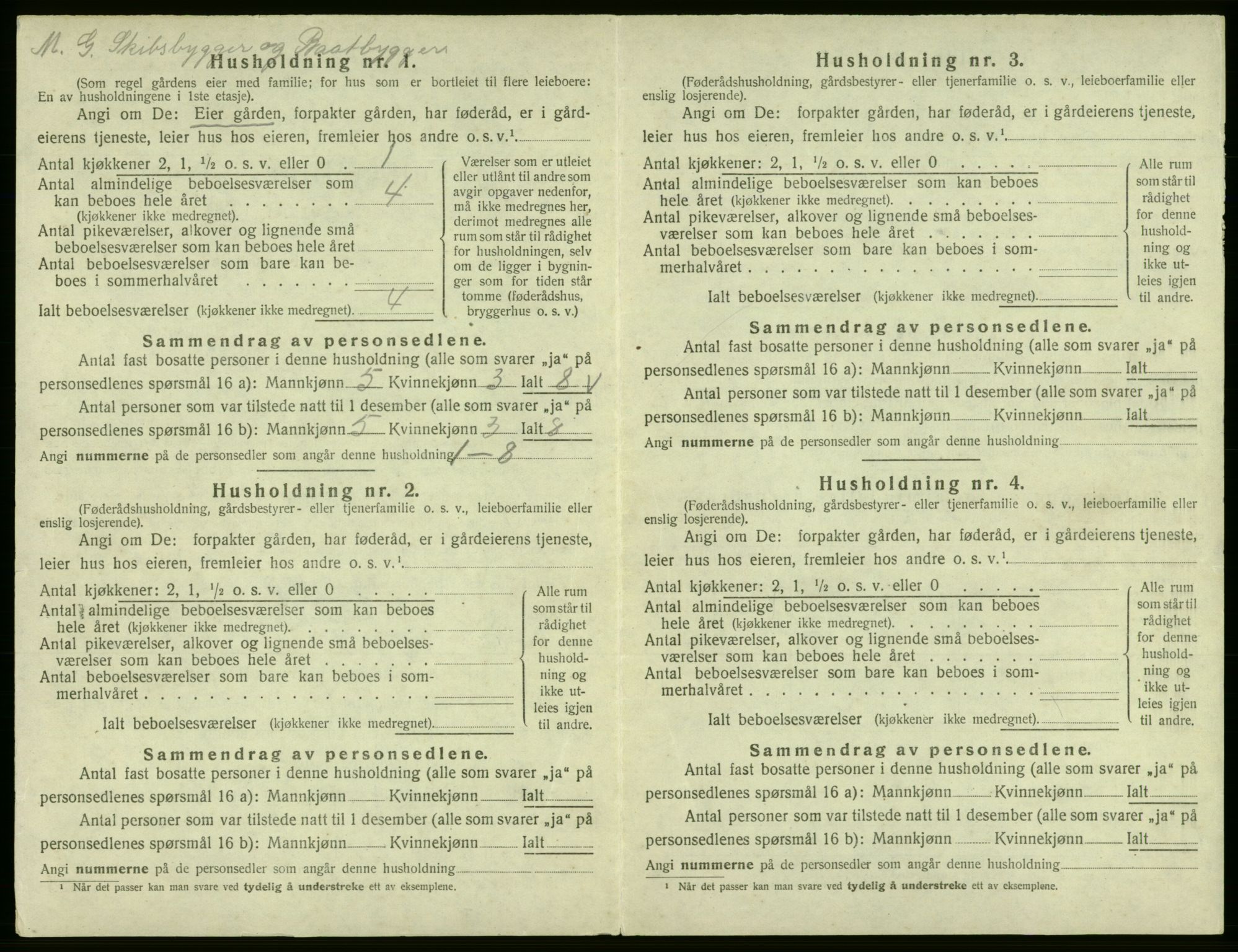 SAB, 1920 census for Jondal, 1920, p. 61