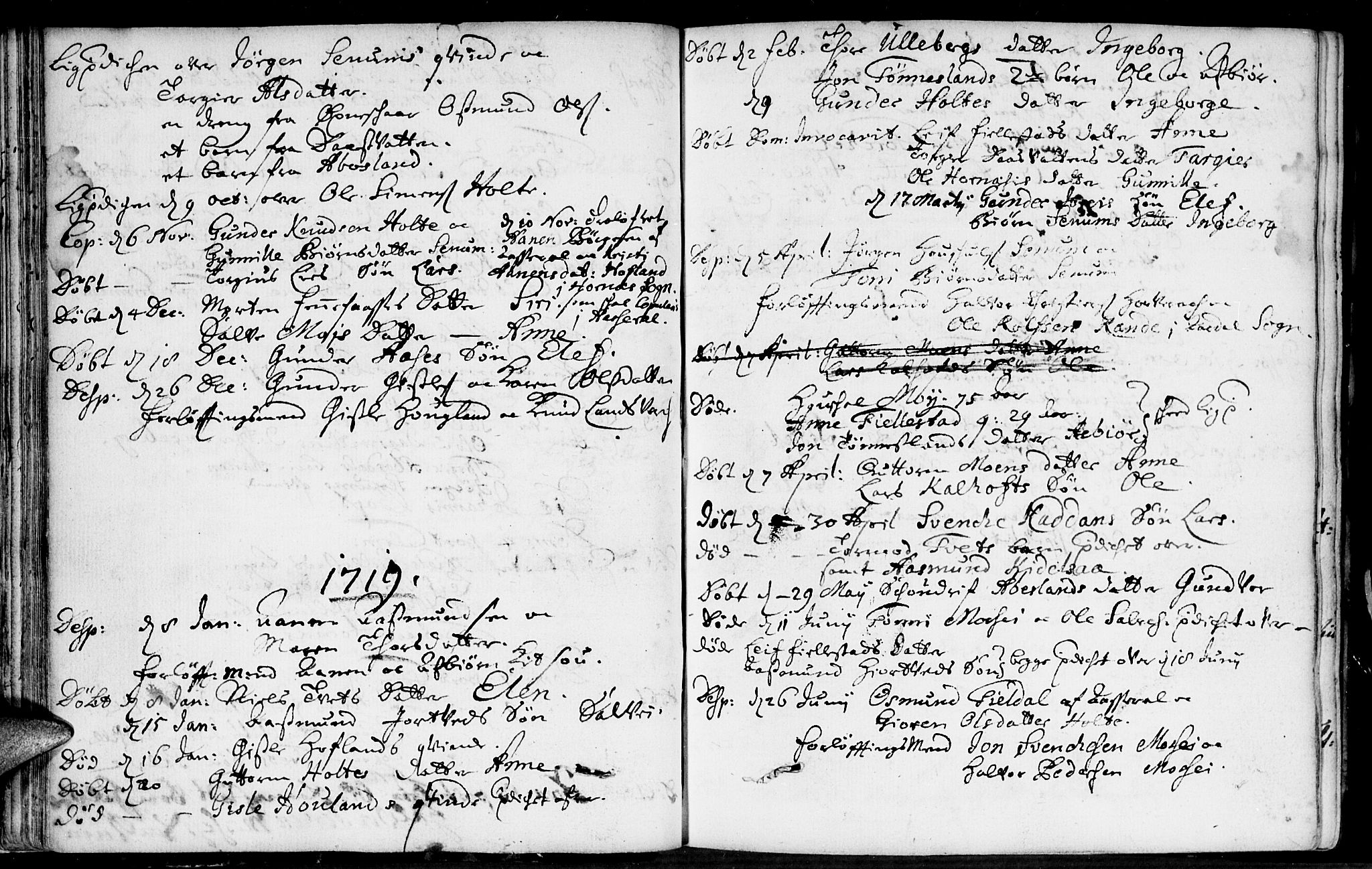 Evje sokneprestkontor, AV/SAK-1111-0008/F/Fa/Fab/L0001: Parish register (official) no. A 1, 1704-1764, p. 60-61