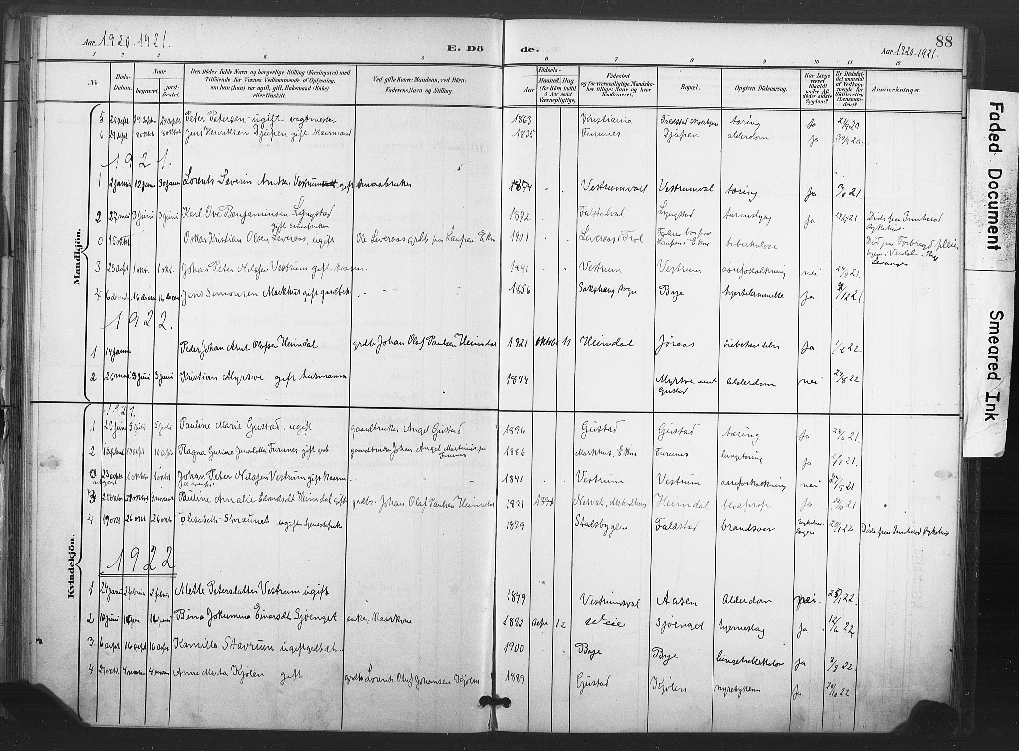 Ministerialprotokoller, klokkerbøker og fødselsregistre - Nord-Trøndelag, SAT/A-1458/719/L0179: Parish register (official) no. 719A02, 1901-1923, p. 88
