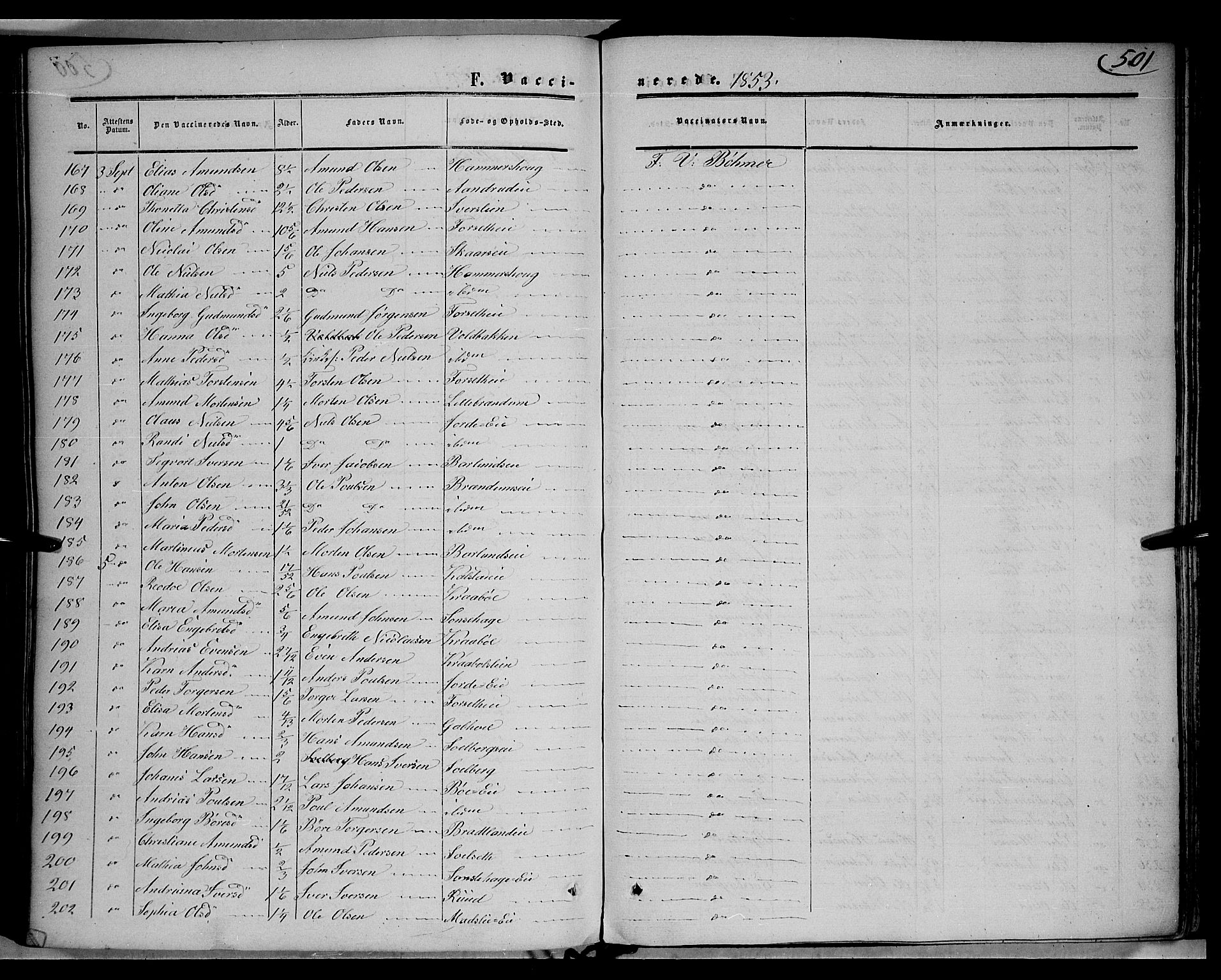 Gausdal prestekontor, AV/SAH-PREST-090/H/Ha/Haa/L0008: Parish register (official) no. 8, 1850-1861, p. 501